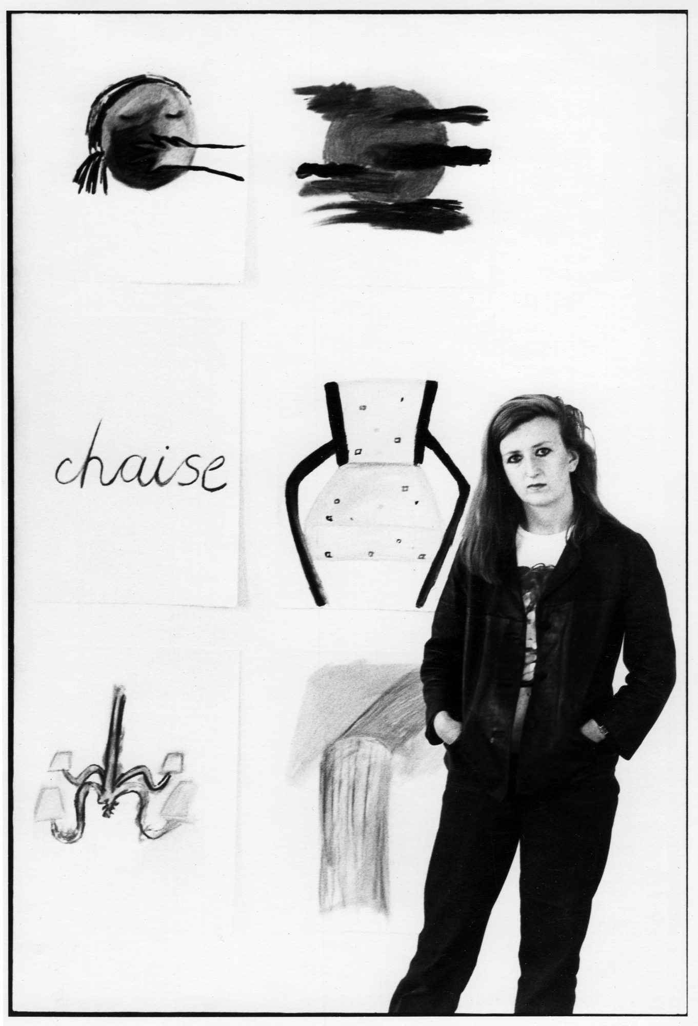 Ruth Maddison, <em>Jenny Watson at Art Projects Gallery</em>, 1982, silver gelatin vintage print, 23 x 15.4 cm (image size). Courtesy of the artist and the Centre for Contemporary Photography.