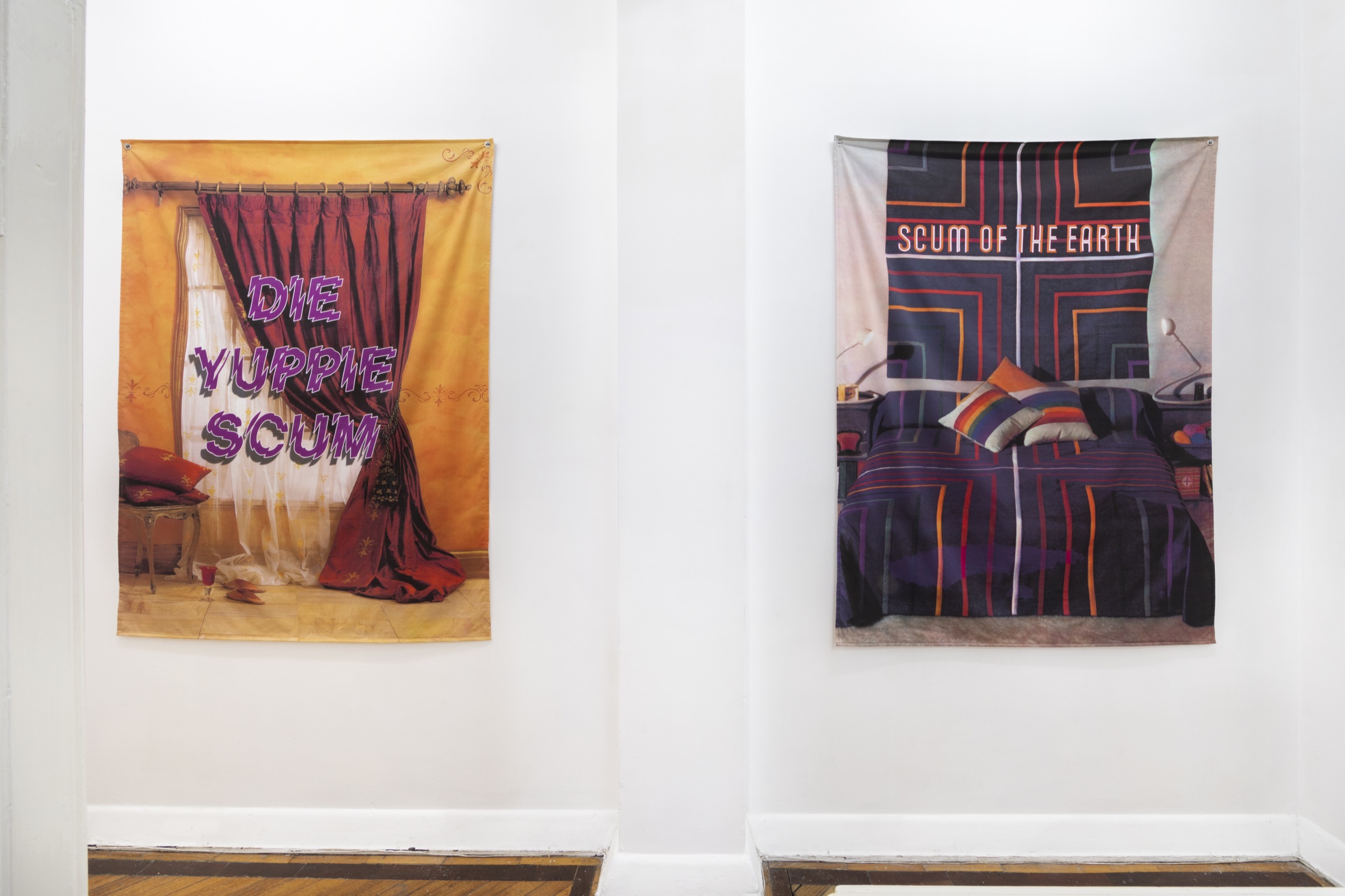 Tony Garifalakis, installation view of <em>Scum Salon</em>, 2022, Sarah Scout Presents. Courtesy the artist and Sarah Scout Presents, Melbourne. Photography: Lauren Dunn.