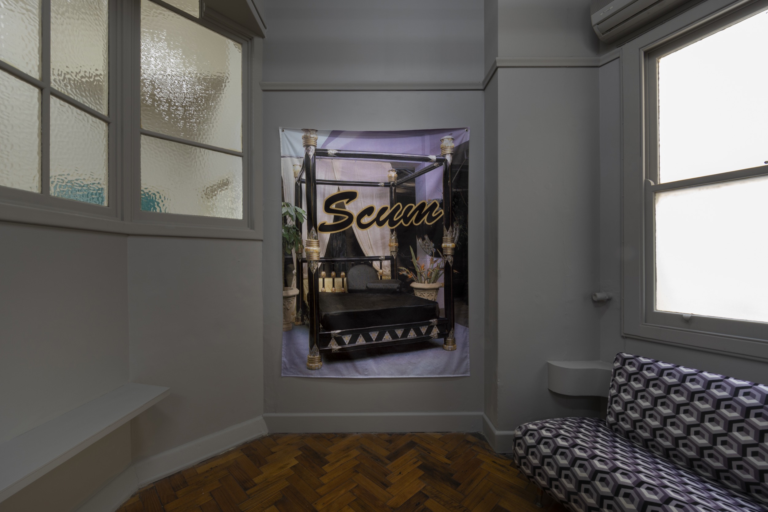 Tony Garifalakis, installation view of <em>Scum Salon</em>, 2022, Sarah Scout Presents. Courtesy the artist and Sarah Scout Presents, Melbourne. Photography: Lauren Dunn.