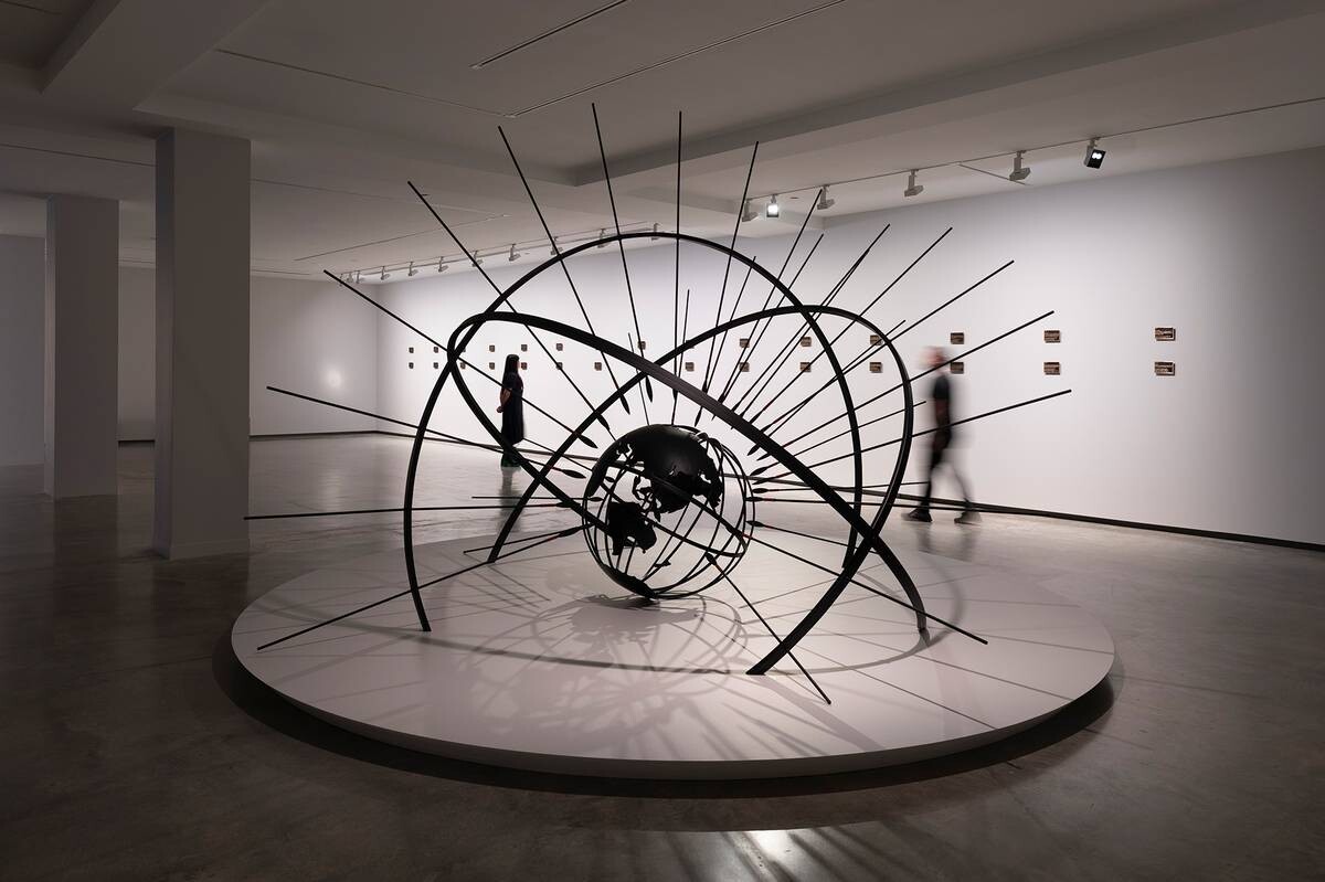 <p>Warraba Weatherall, front to back: <em>InstitutionaLies</em>, 2017/2025, and <em>To know and possess</em>, 2021–2025, installation view, Museum of Contemporary Art Australia, Sydney, 2025, To know and possess: parts 1-10: Purchased 2022. Queensland Art Gallery | Gallery of Modern Art Foundation, Collection: Queensland Art Gallery | Gallery of Modern Art, part 11: Private Collection, image courtesy the artist and Museum of Contemporary Art Australia, photograph: Jessica Maurer</p>