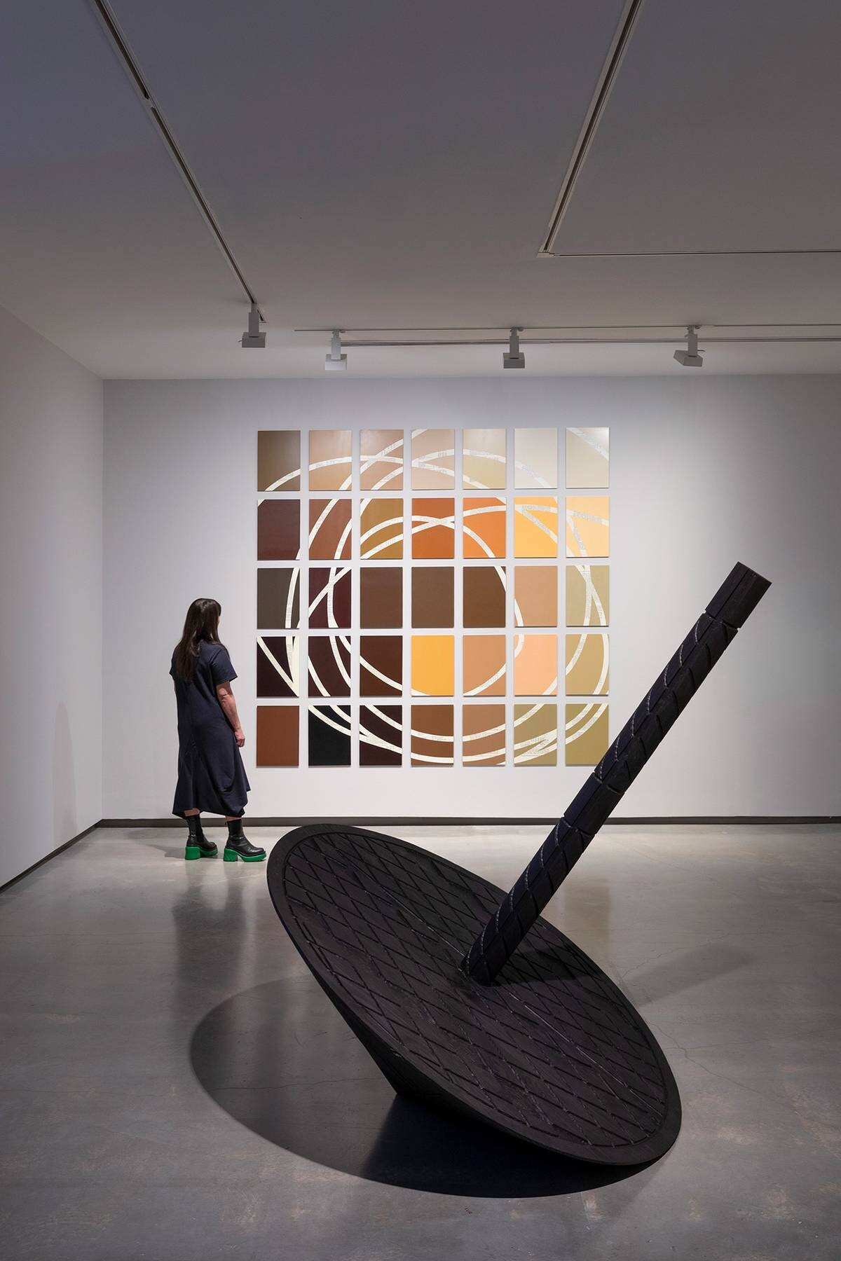 <p>Warraba Weatherall, <em>Trace</em>, 2025, installation view, Museum of Contemporary Art Australia, Sydney, 2025, wood, aluminium, paint, co-commissioned by MCA Australia and Hawai’i Contemporary, image courtesy the artist and Museum of Contemporary Art Australia, photograph: Jessica Maurer</p>