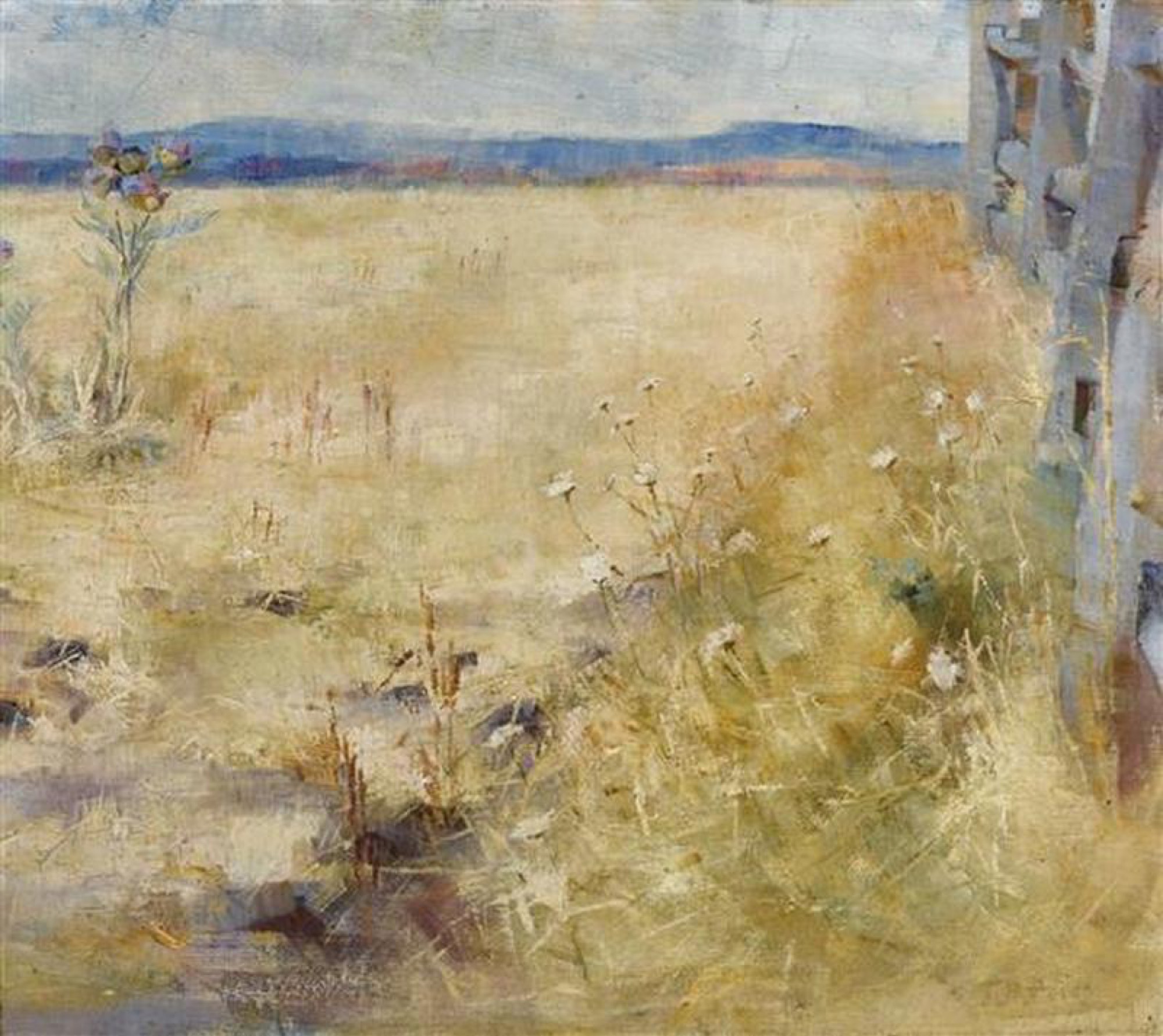 Jane Price, <em>Plough Land in Summer</em>, c. 1900. Oil on canvas. Private collection courtesy of Smith & Singer Fine Art.