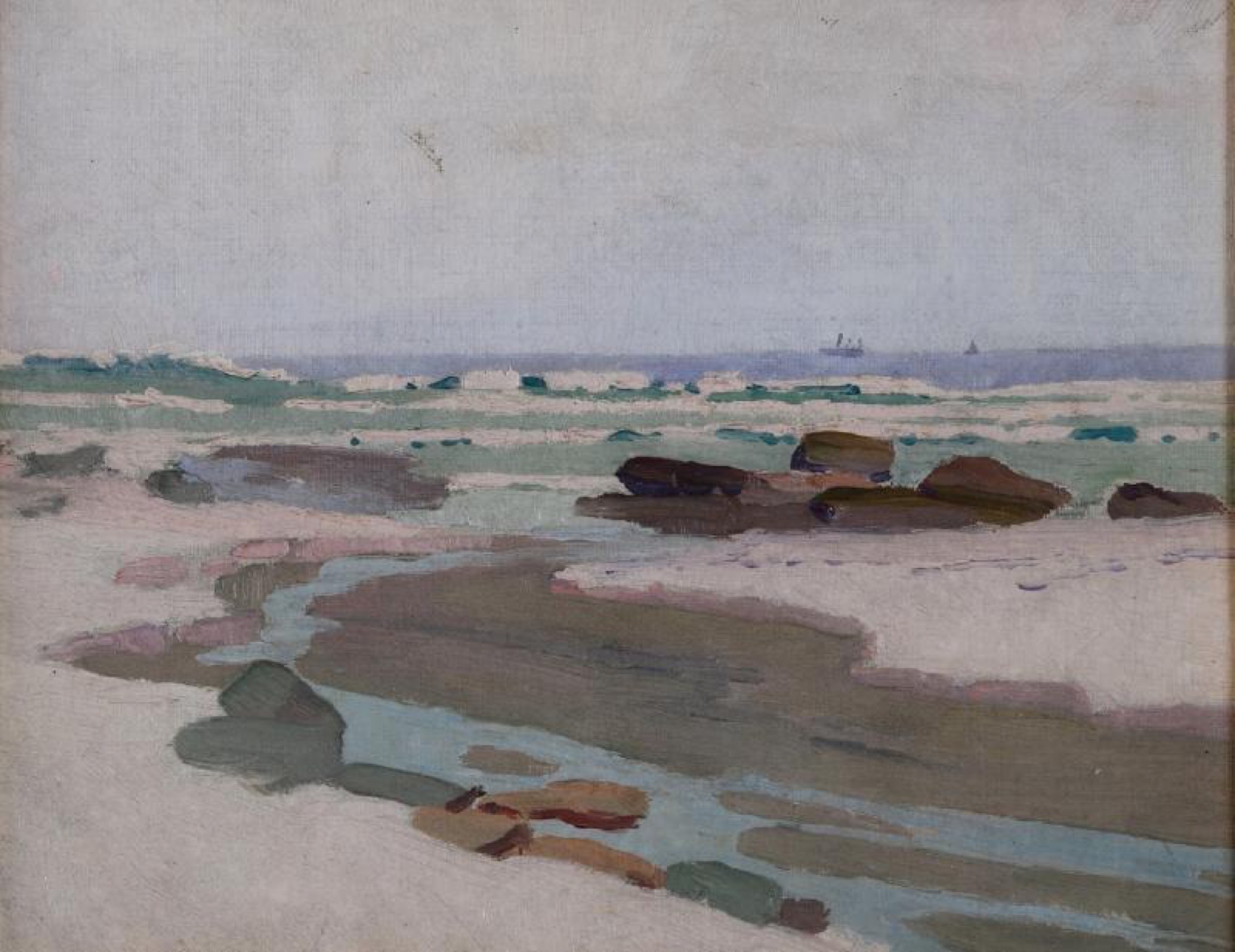 Sophie Steffanoni, <em>Beach Scene</em>, c. 1905. Wollongong Art Gallery, The George and Nerissa Johnson Memorial Bequest, purchased 1996.