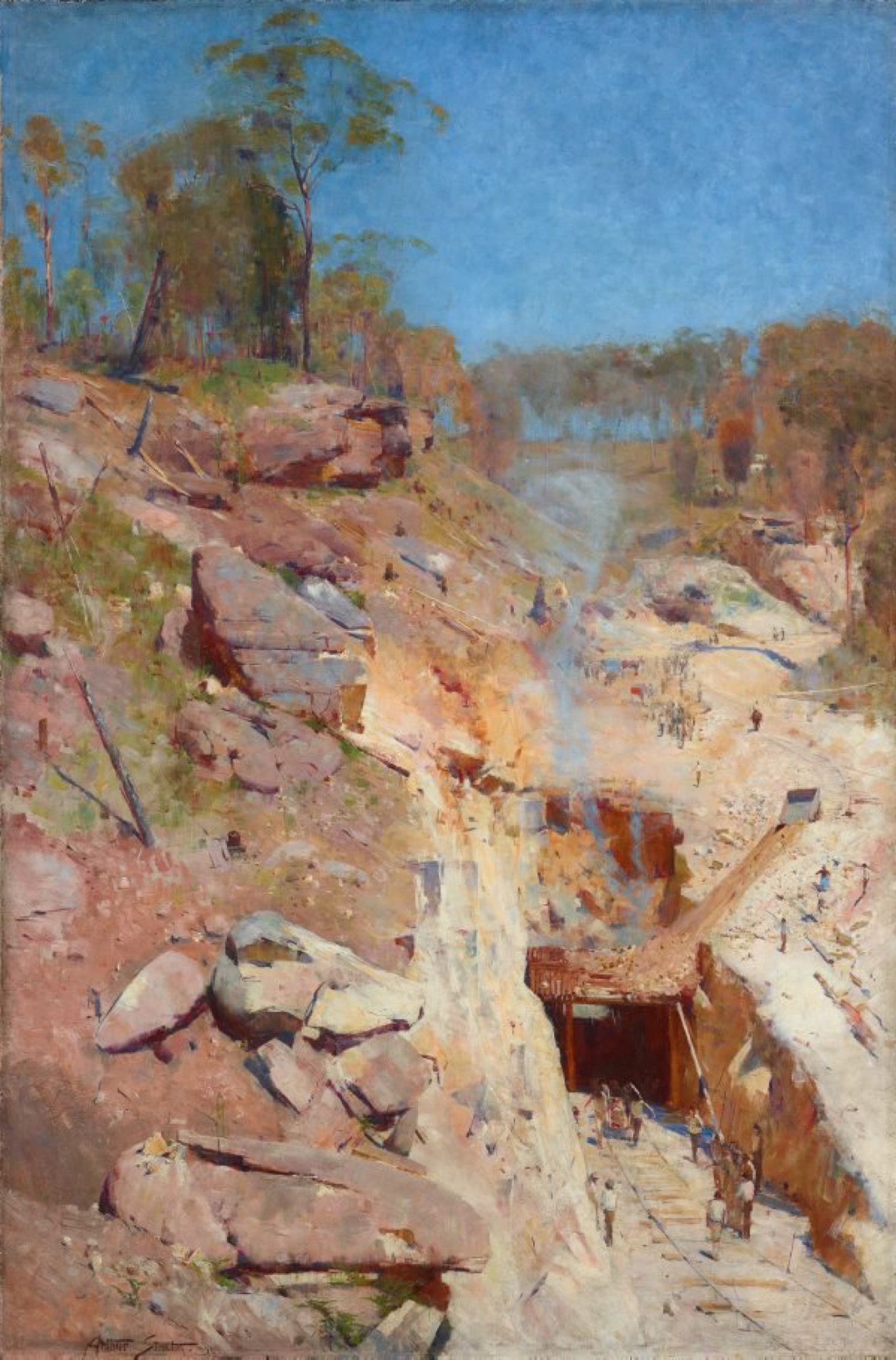 Arthur Streeton, <em>Fire’s on</em>, 1891. Oil on canvas. Art Gallery of New South Wales, Sydney. Purchased 1893.