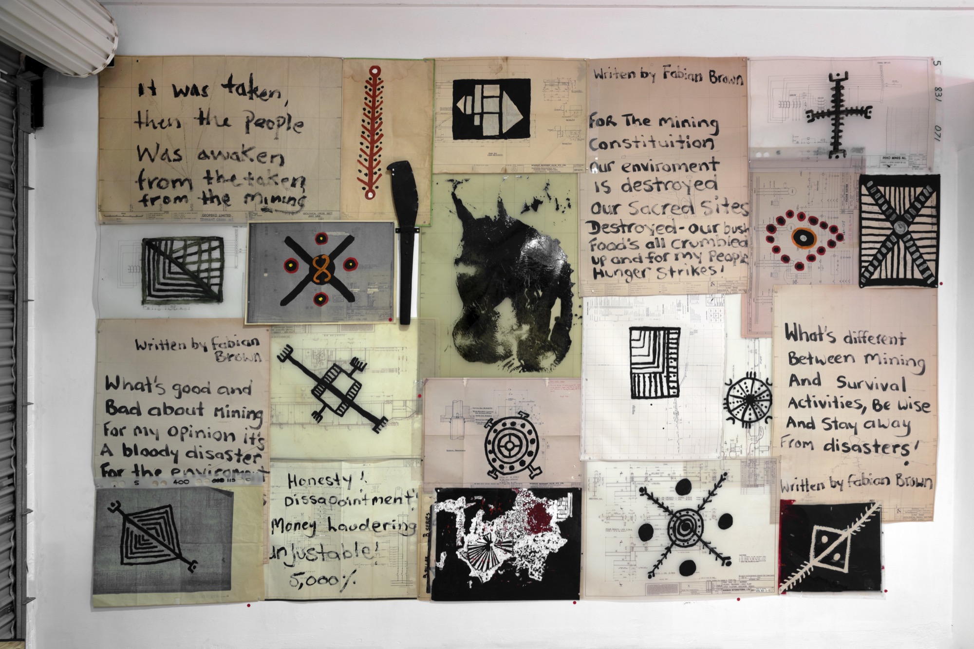 Installation view of The Tennant Creek Brio, Shock & Ore, Coconut Studios, 2022. Photo: Nicholas Gouldhurst