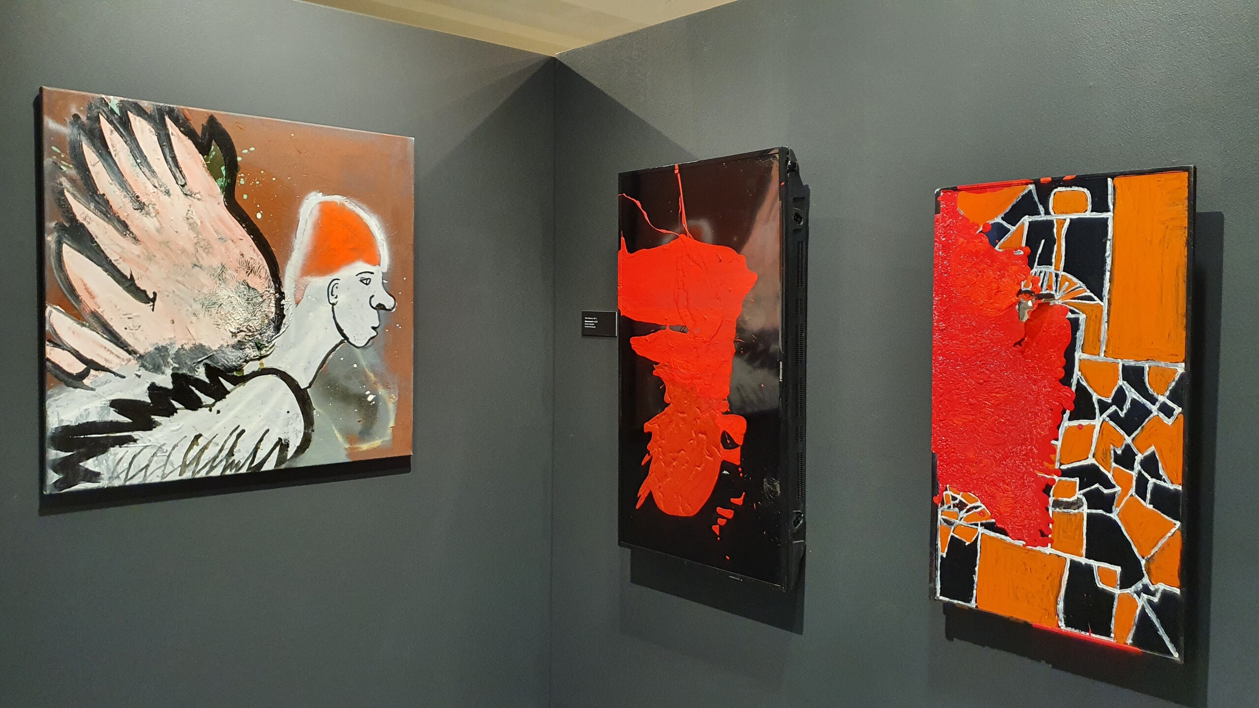 Installation view of Tennant Creek Brio, <em>Shock & Ore</em>, CDU Art Gallery, 2022.
