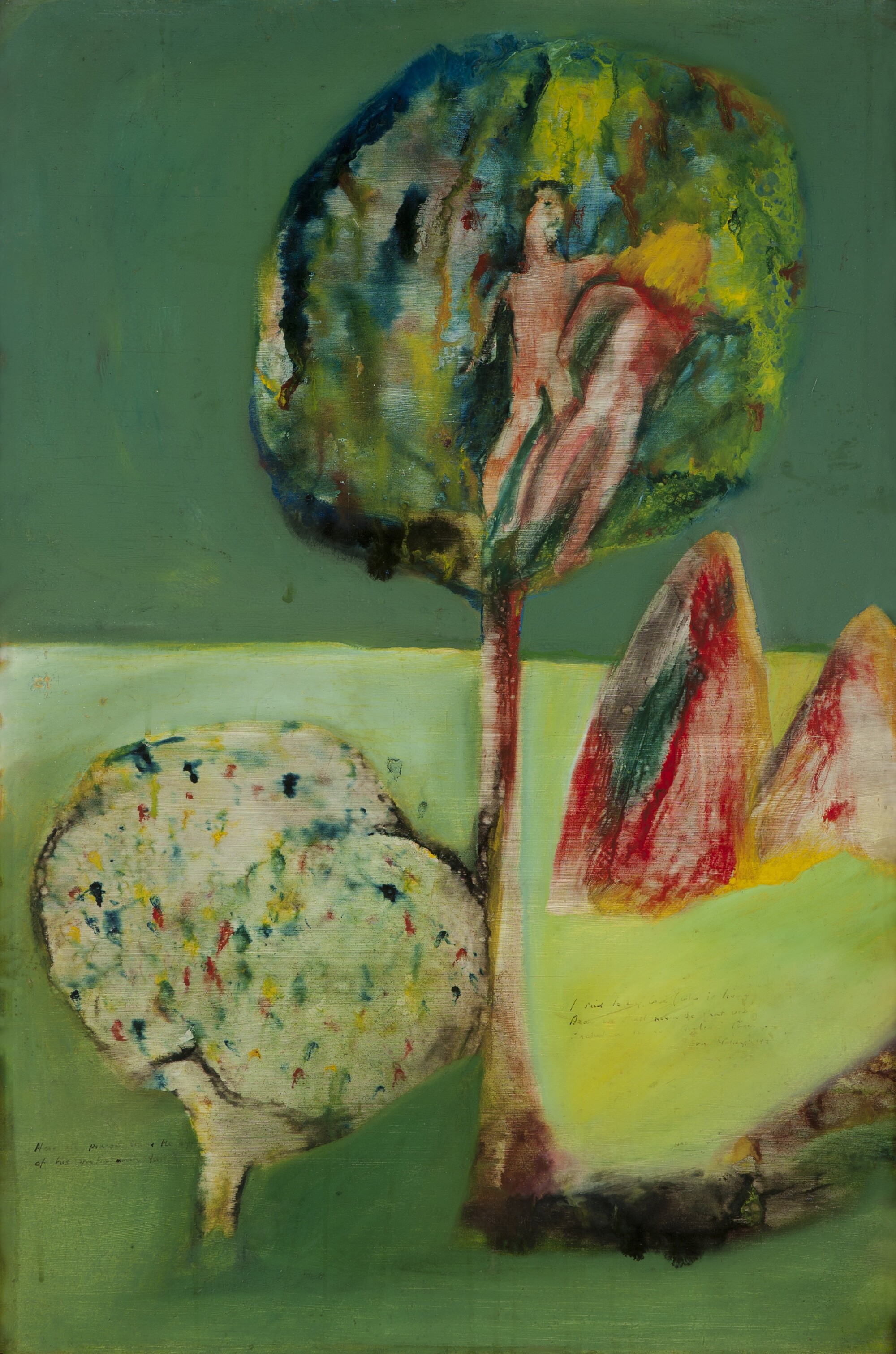 Sidney Nolan, <em>Arabian Tree</em>, 1943, enamel on plywood, 91.8 x 61 cm, Heide Museum of Modern Art, Melbourne. Bequest of John and Sunday Reed 1982 © The Trustees of the Sidney Nolan Trust/DACS. Licensed by Copyright Agency