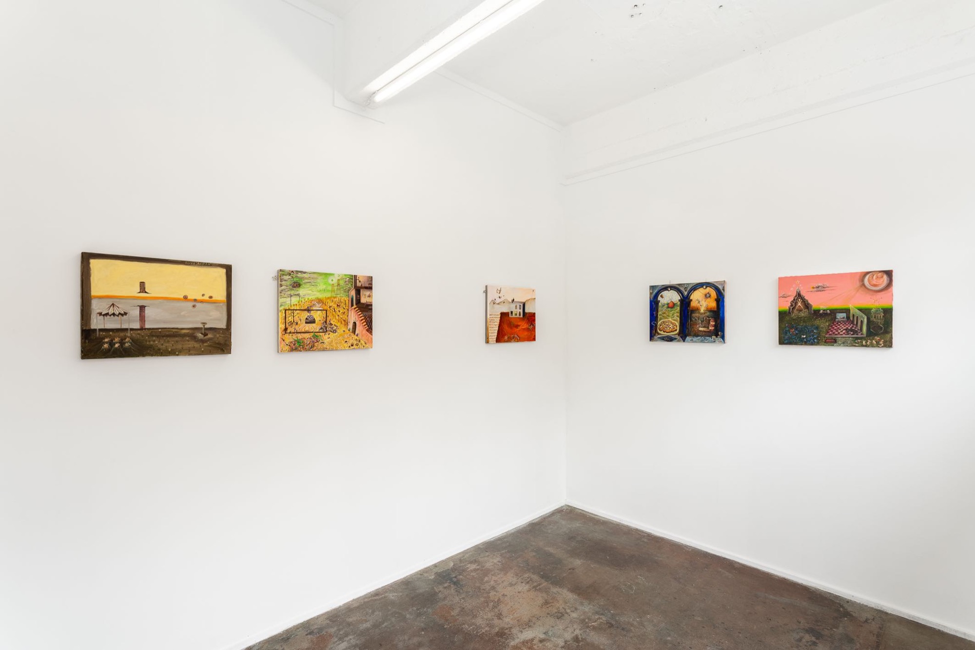 Matilda Davis, <em>Too Many Dinner Parties</em>. Installation view, Bus Projects. Photo: Christo Crocker.