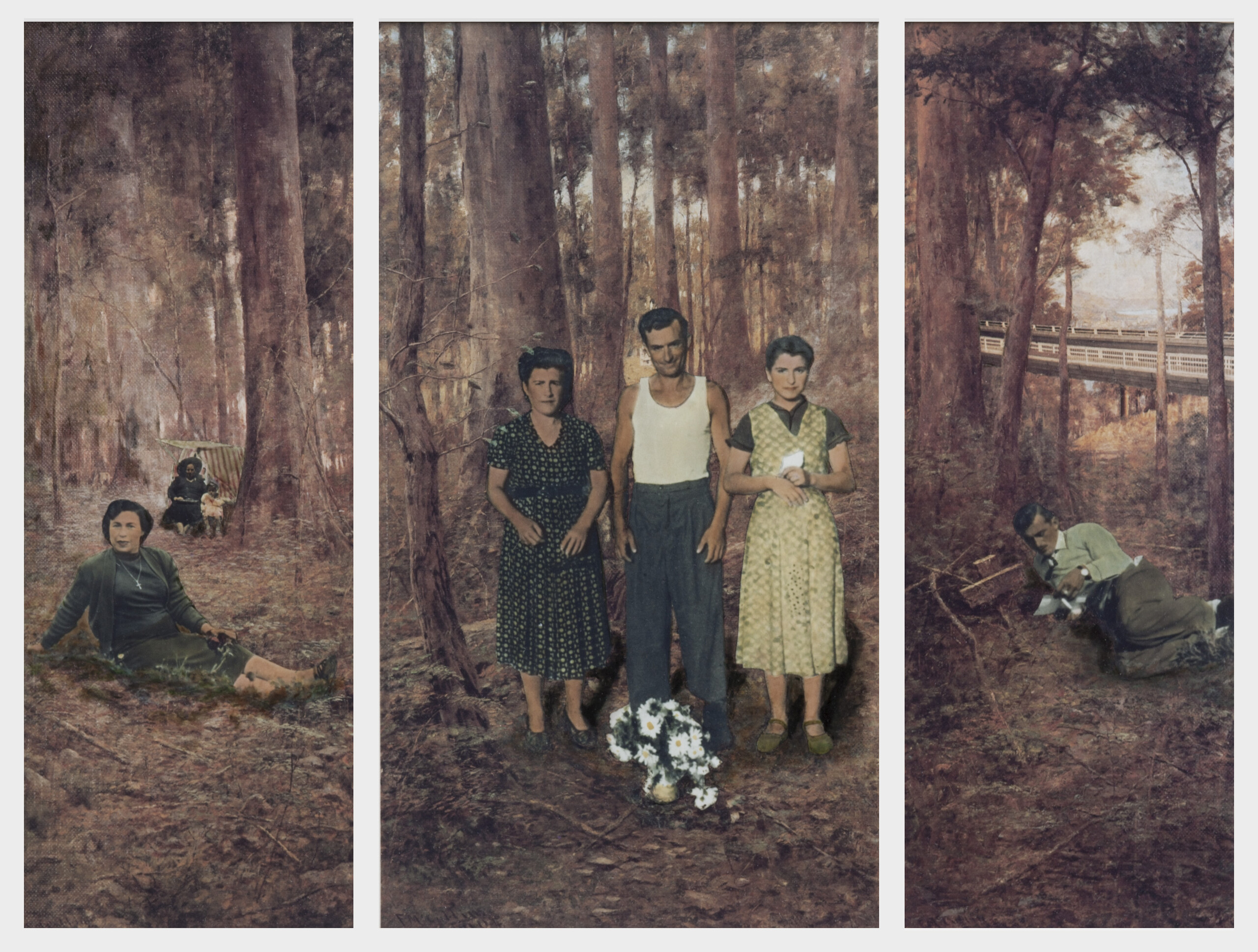 Anne Zahalka, <em>The Immigrants No. 2</em>, 1983, 100 x 153 cm C-type print stretched on balsa wood.