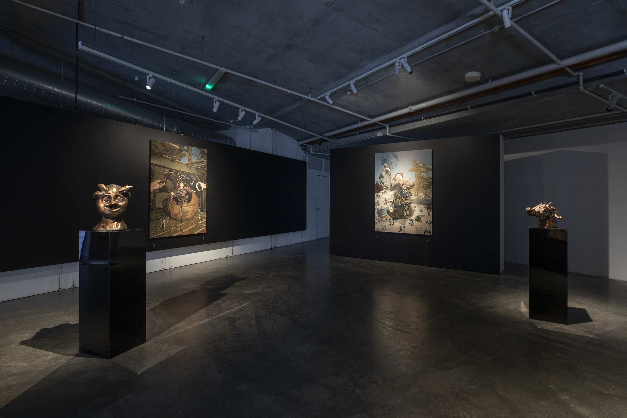 Installation view of Nicholas Aloisio-Shearer, <em>Fearless Simpleton</em>, Verge Gallery, 2023. Photo Jessica Maurer