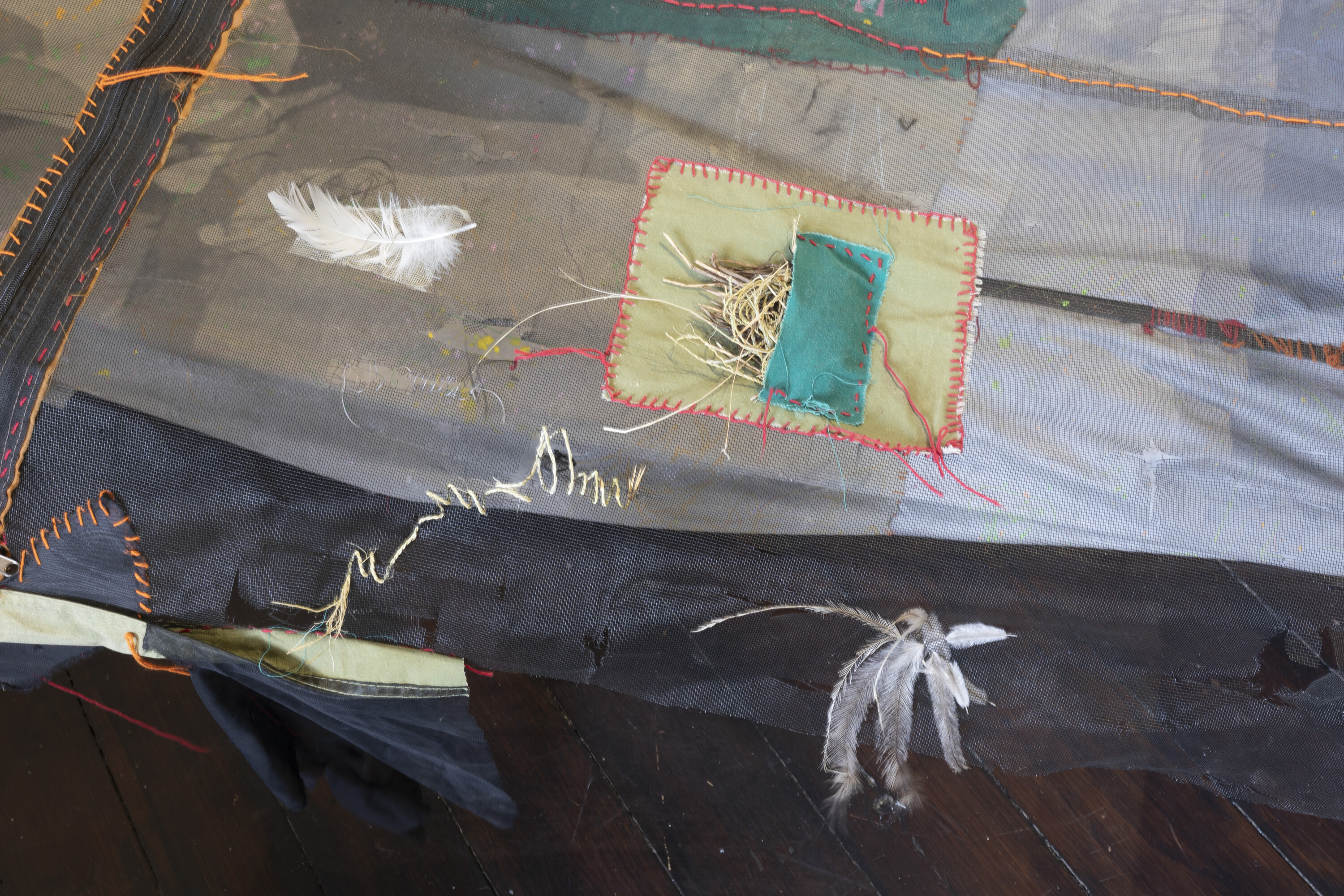 <p>Verity Nunnan <em>Community Tent Building Project, 2022-ongoing</em> (detail) photo Jessica Maurer</p>