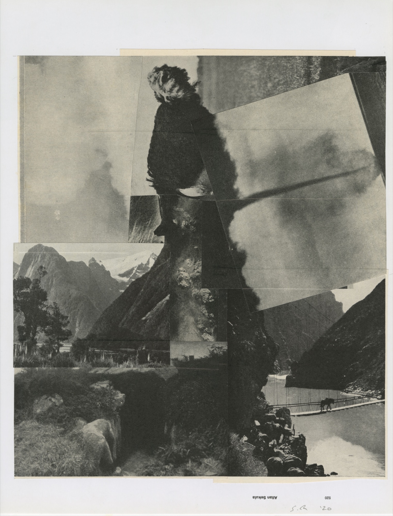 Stuart Ringholt, <em>Page 520</em>, 2020, collage, 41.5 x 34 cm, framed. Courtesy the artist and STATION.