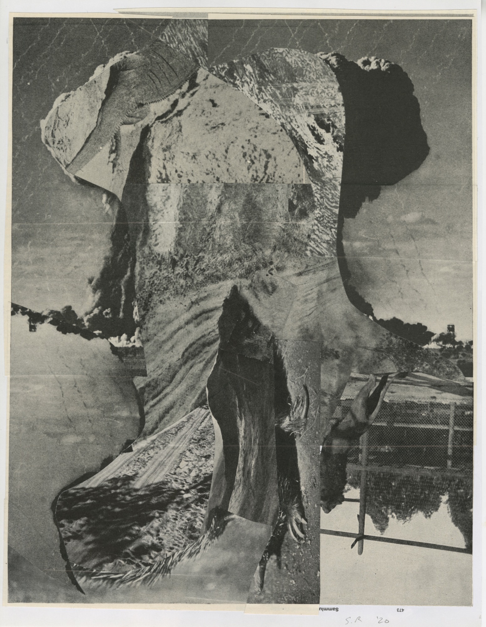 Stuart Ringholt, <em>Page 473</em>, 2020, collage, 41.5 x 34 cm, framed. Courtesy the artist and STATION.