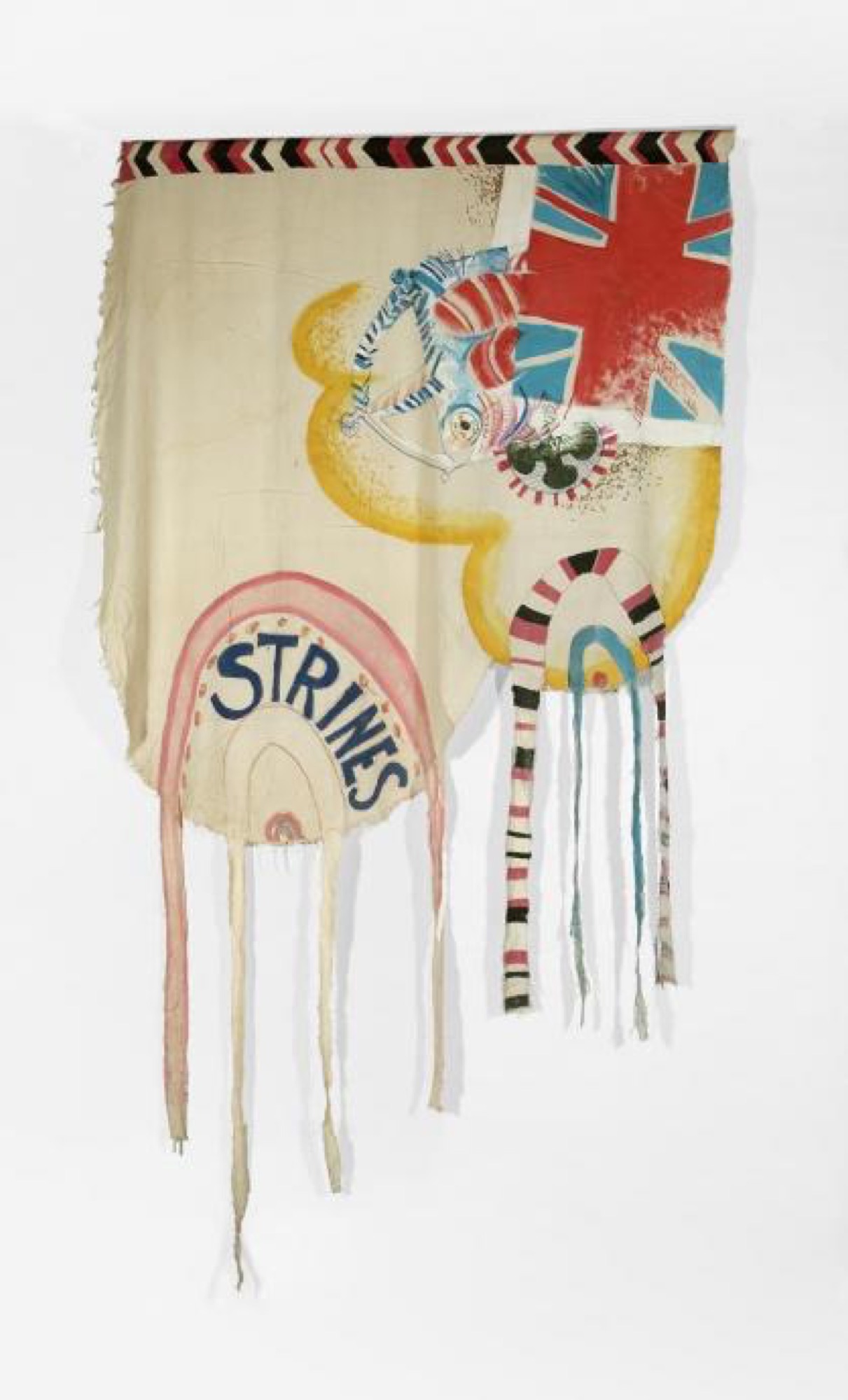 Les Kossatz, <em>Untitled</em> 1967, fabric dyes on calico, 282.0 x 166.0 cm (irreg.) Courtesy of the estate of the artist.
