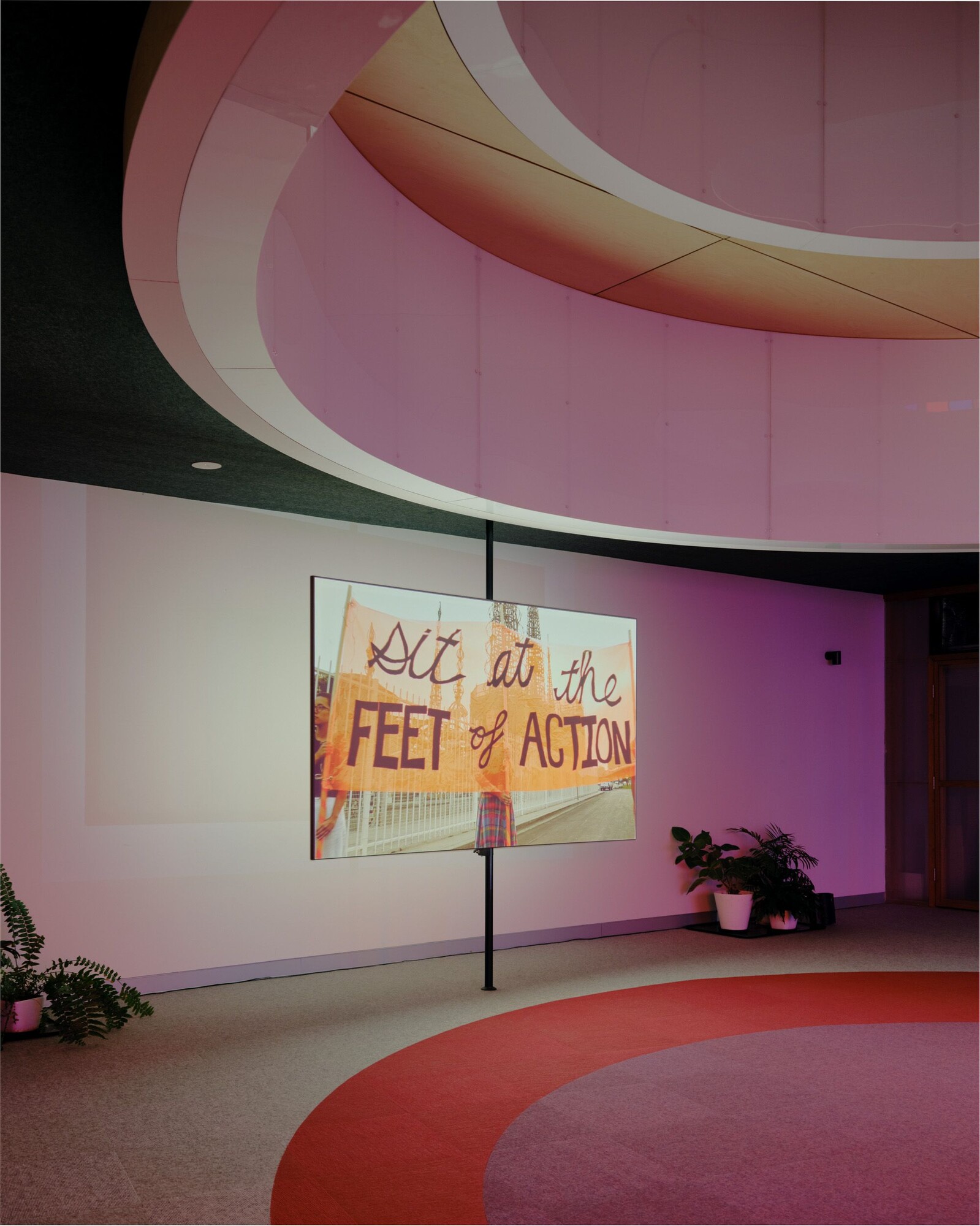 Installation view of Cauleen Smith, <strong>Sojourner</strong>, 2018, Melbourne Quakers Centre. Courtesy the artist and Morán Morán, Los Angeles. Photo: Tom Ross