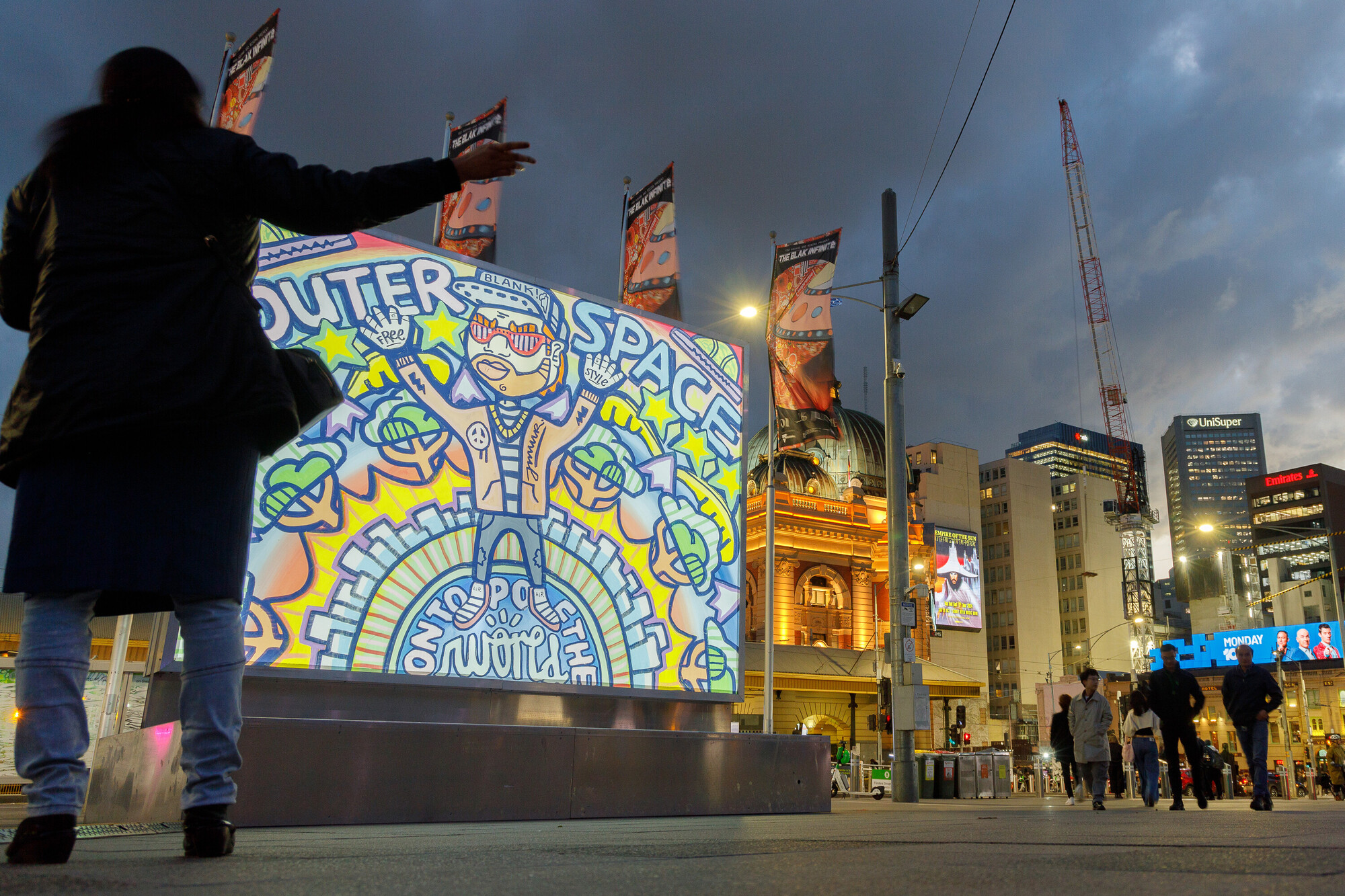 <p>Installation view of Josh Muir, <em>Bellow With Pride Don’t Hide</em>, 2012<em>. </em>The Blak Infinite, RISING. Photo: James Henry</p>