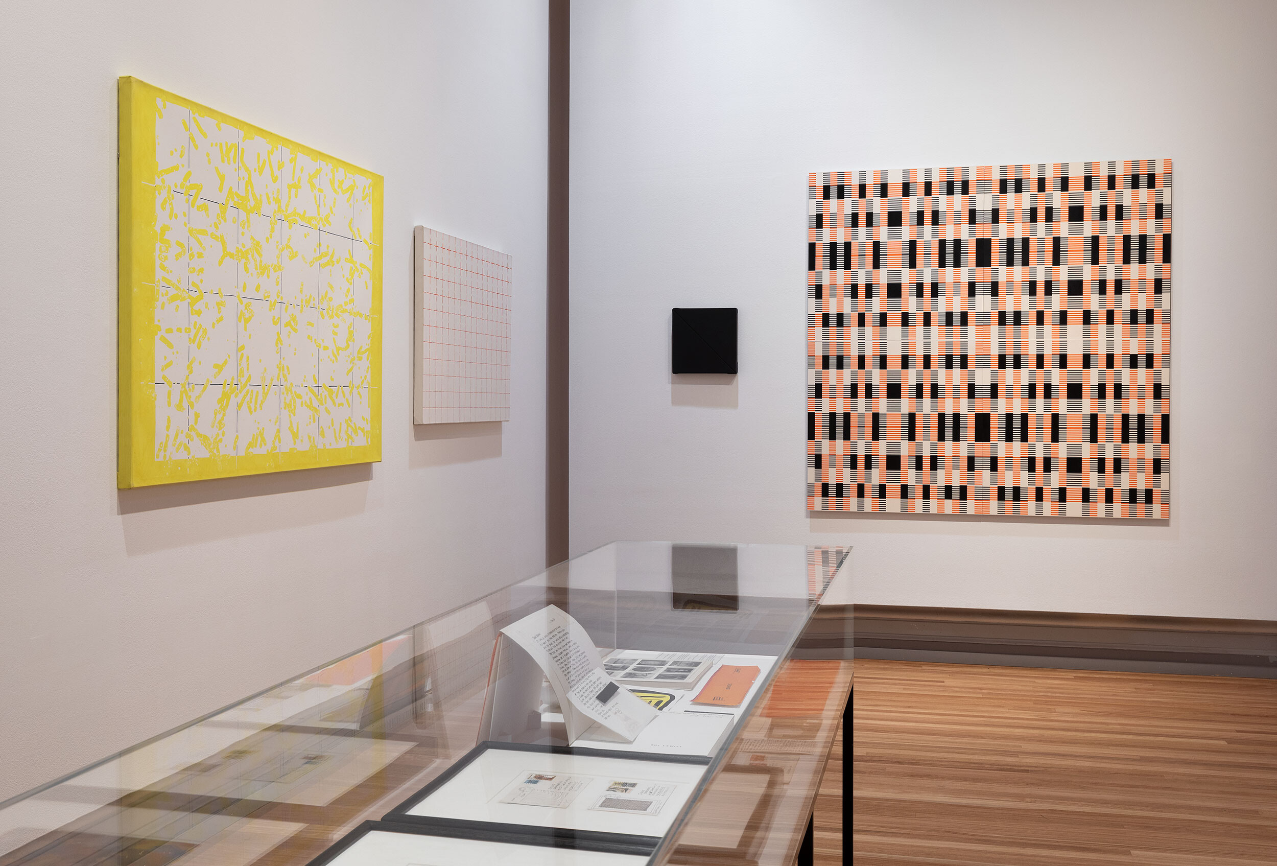 <p>Installation view of <em>The Concentric Influences of Sol LeWitt: Foundations, Pivots and Place</em> (including Sol LeWitt <em>Wall Drawing #123A,</em> 2026, acrylic paint, crayon. Courtesy of the Estate of Sol LeWitt, Chester, Connecticut, USA) RMIT Gallery, Melbourne, 2026. Photo by Christian Capurro.</p>