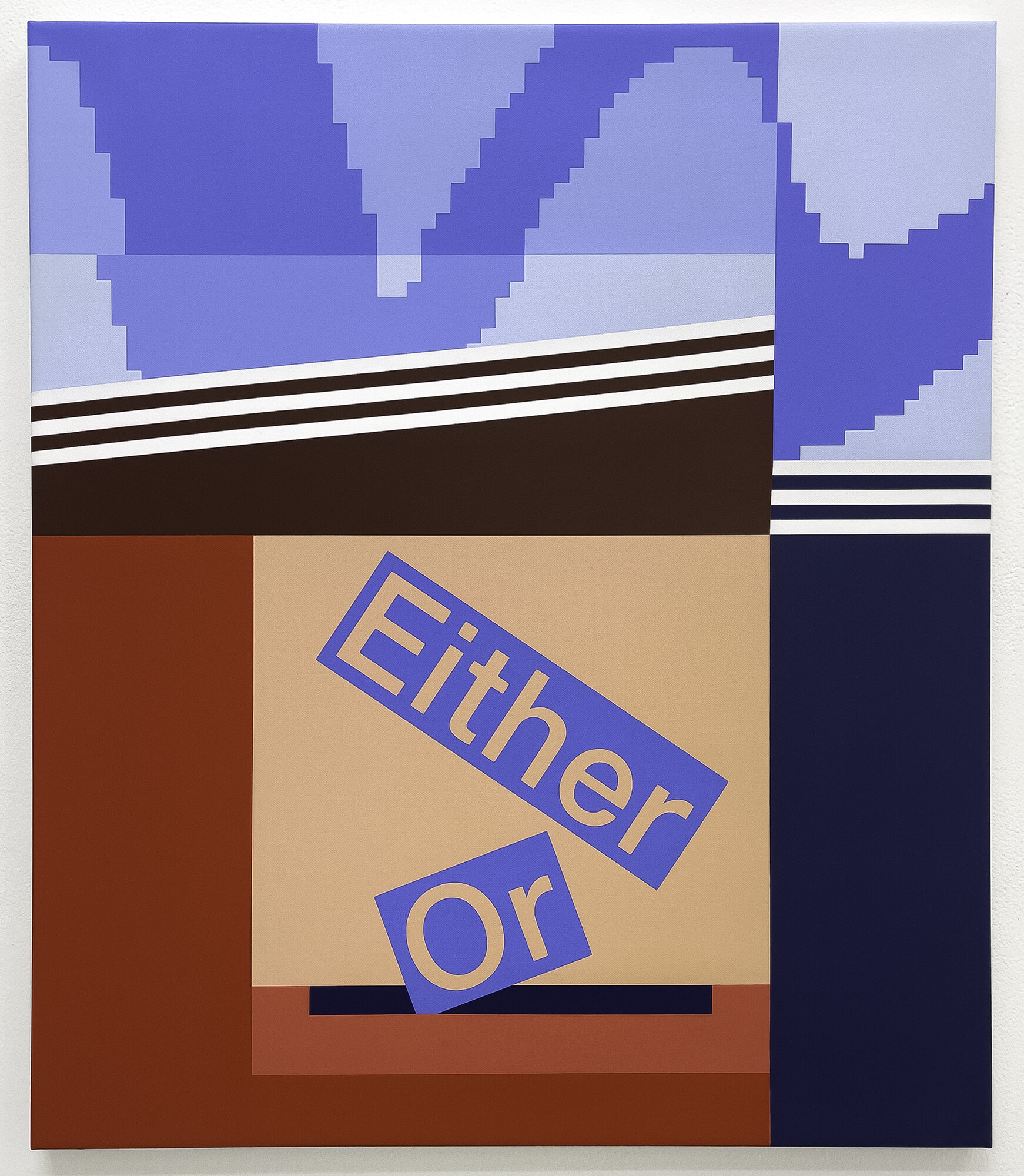 Ella Sutherland, <em>Humours of an Election</em>, 2022, acrylic on linen, 76 x 66 x 2 cm. Courtesy of Futures and Sumer gallery, New Zealand.