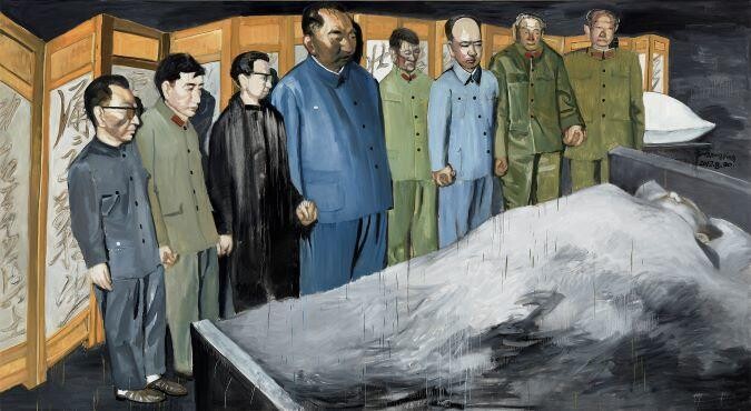 <p>Song Yongping, <em>Long Live Chairman Mao</em>, 2012, oil on canvas, 220 x 400 cm.</p>