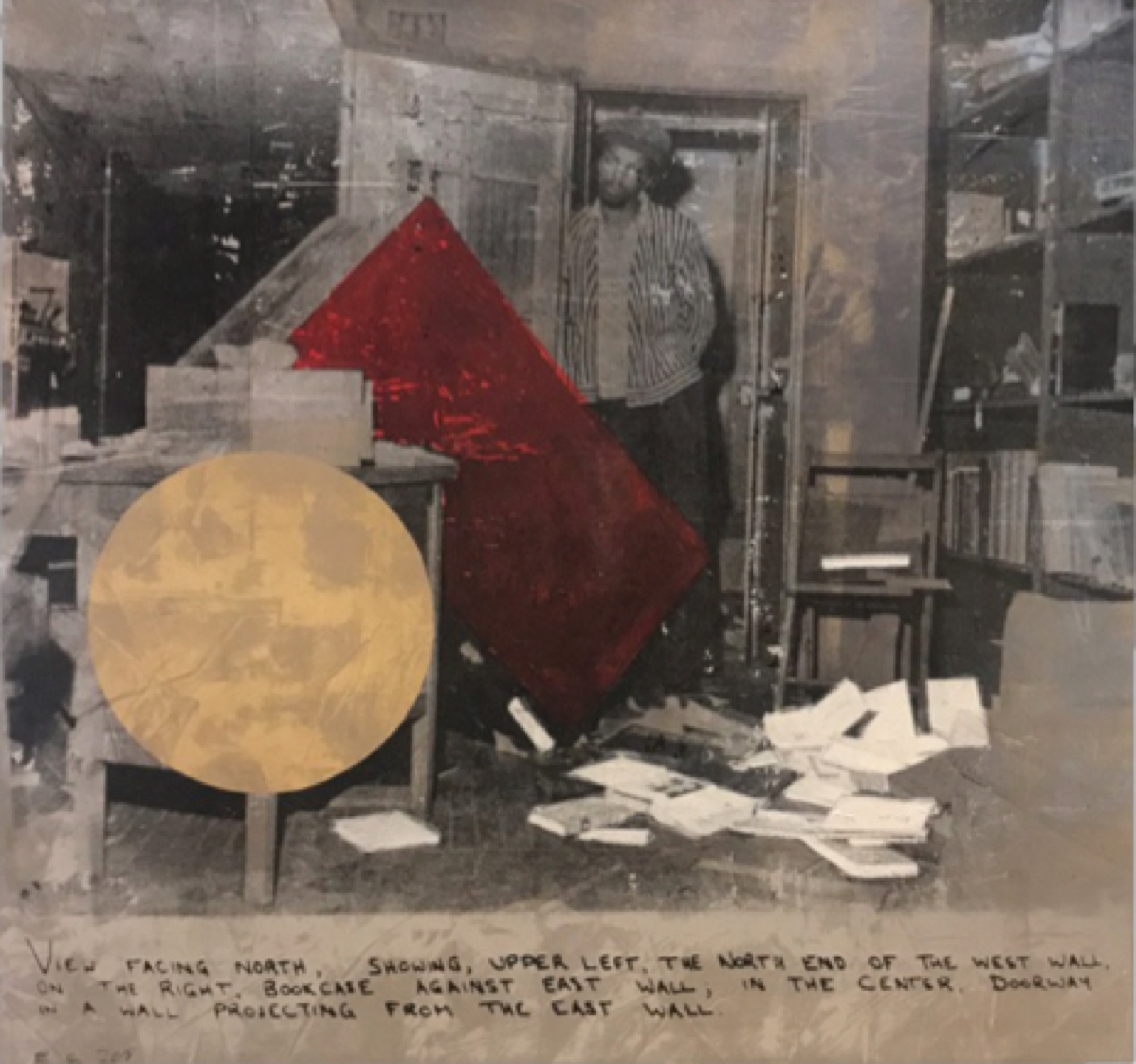 Brook Andrew, <em>Office I,</em> 2018, screenprint on canvas, 180 x 190cm. Image courtesy the artist and Tolarno Galleries.