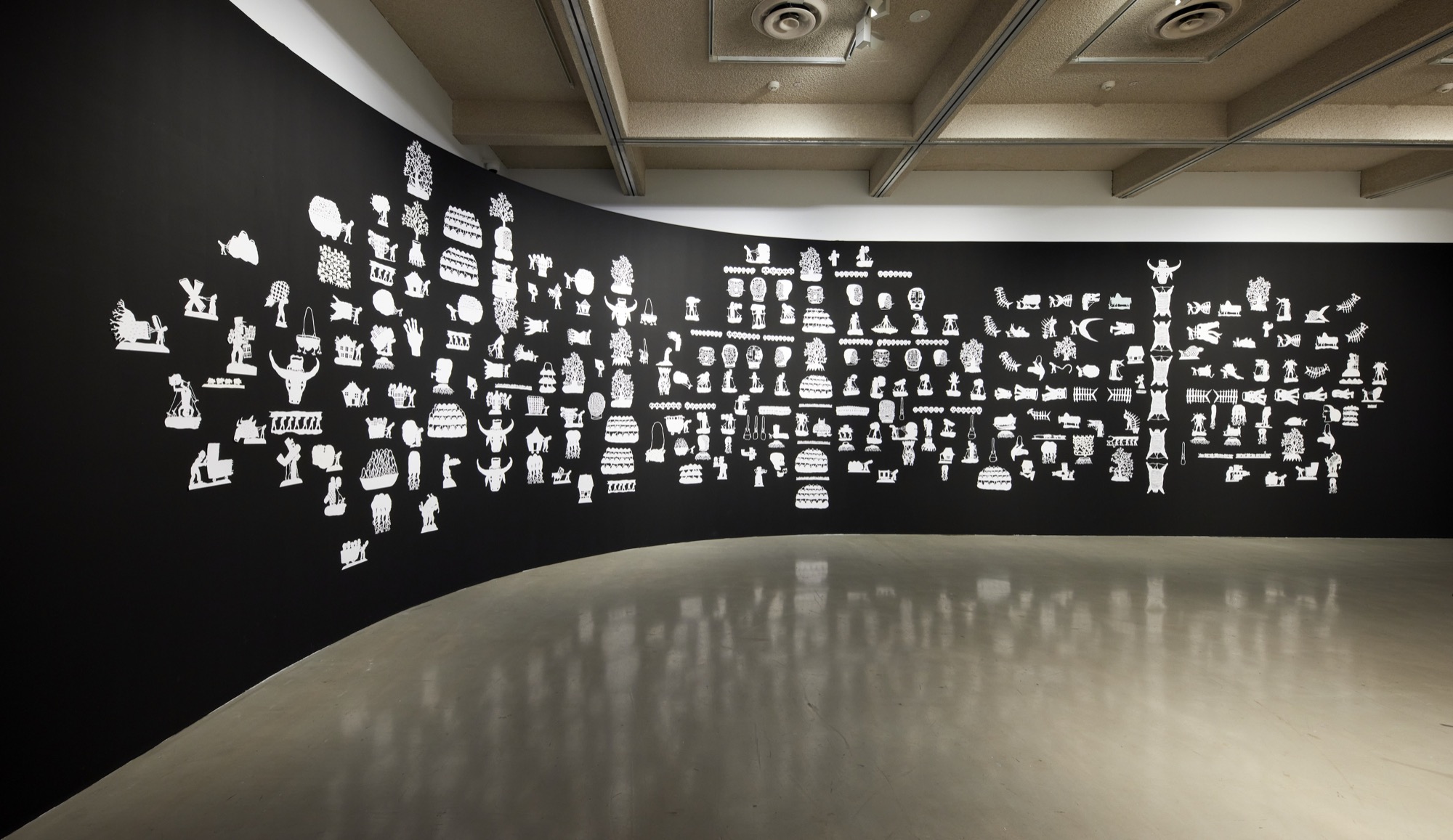 Jumaadi, <em>Joli Jolan</em>, 2022. Paper cut outs, dimensions variable. Photograph: Mim Stirling
