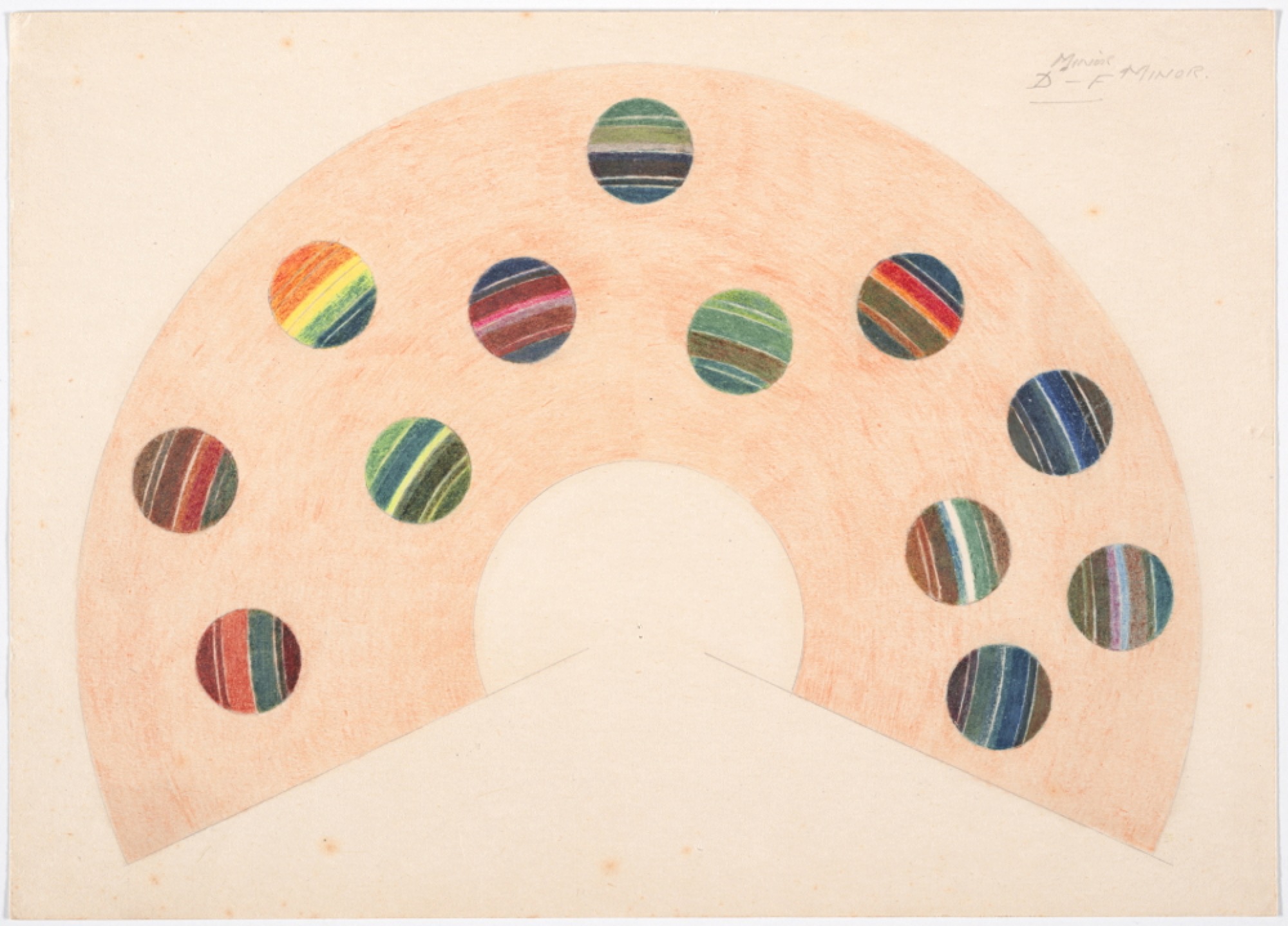 Roy de Maistre, <em>Rainbow scale. D# Minor - F# Minor</em>, 1930s, coloured crayon, pencil. Art Gallery of New South Wales. Gift of Sir John Rothenstein in memory of the artist, 1969. Photograph: AGNSW. Courtesy of Caroline de Mestre Walker.