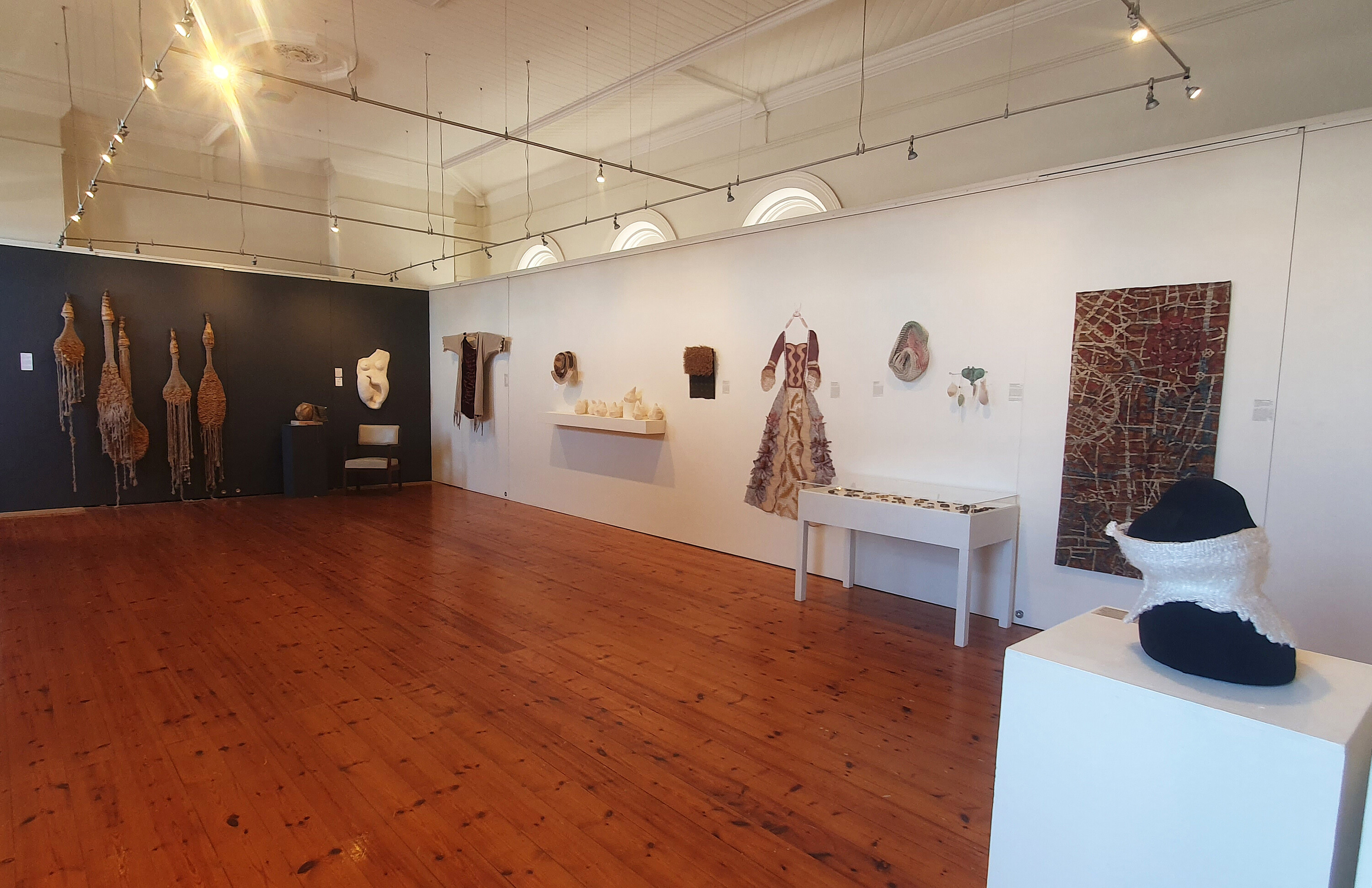 <p>Installation view of <em>The Third International Art Textile Biennale </em>at East Gippsland Art Gallery. Photo: Akshatha Rangarajan</p>