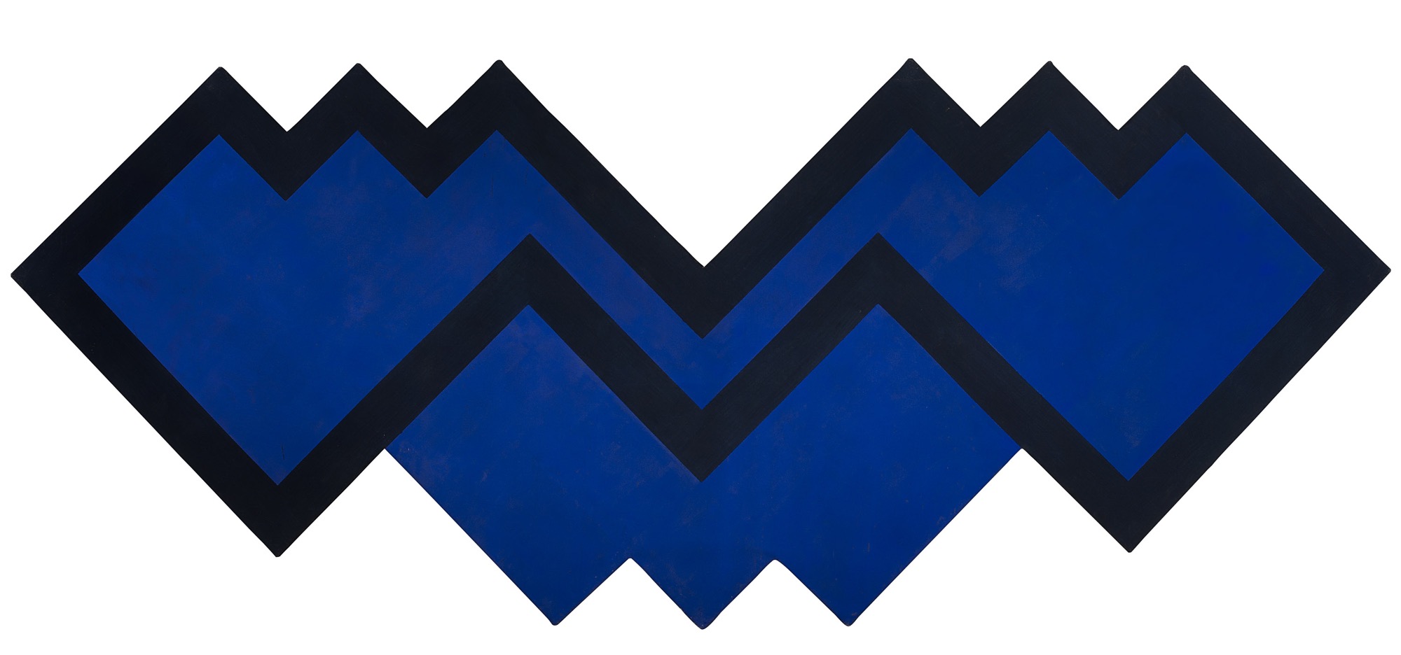 Michael Johnson, <em>Chomp</em>,1966, polyvinyl acetate on canvas. 122.0 x 305.5 cm. Private collection, Brisbane.