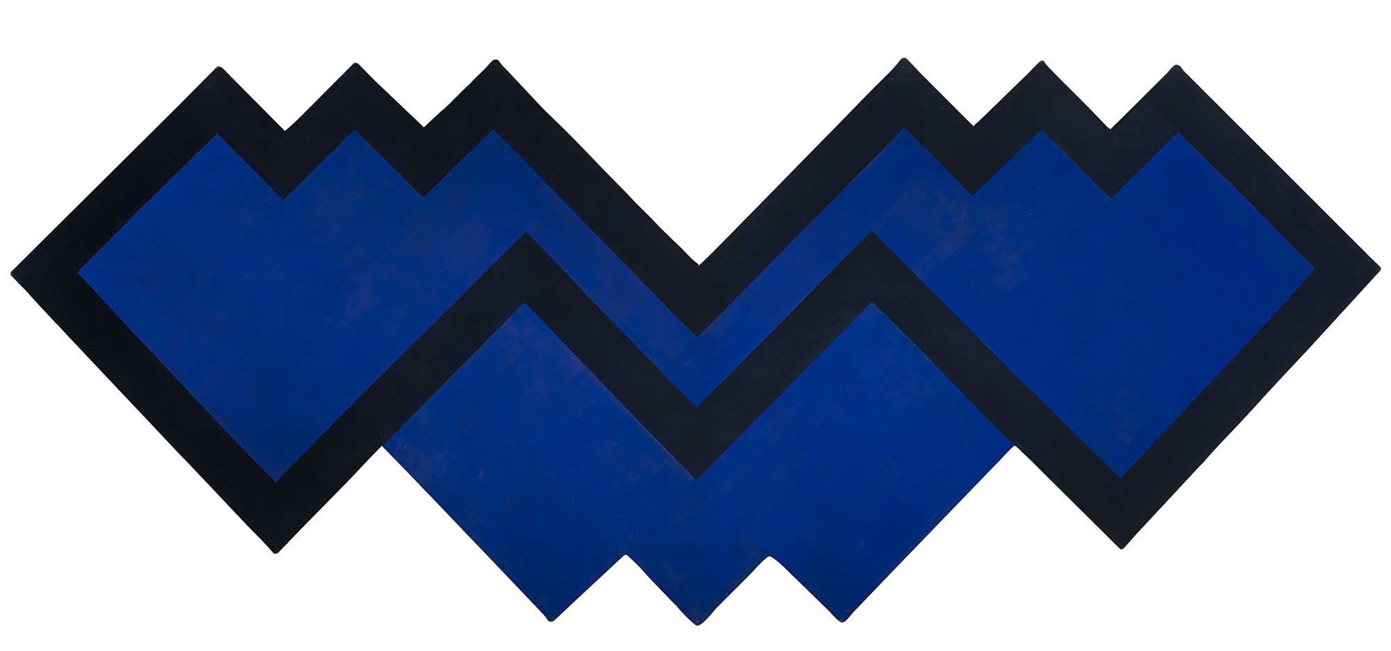 Michael Johnson, <em>Chomp</em>,1966, polyvinyl acetate on canvas. 122.0 x 305.5 cm. Private collection, Brisbane.
