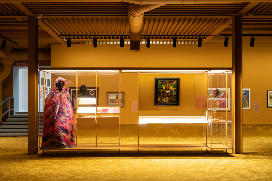 View of Time capsule I, “The Witch’s Cradle,” in “The Milk of Dreams” at the 59th Venice Biennale, 2022. Image courtesy of the Venice Biennale. Photo by Marco Cappelletti. Courtesy of the artist and La Biennale di Venezia.