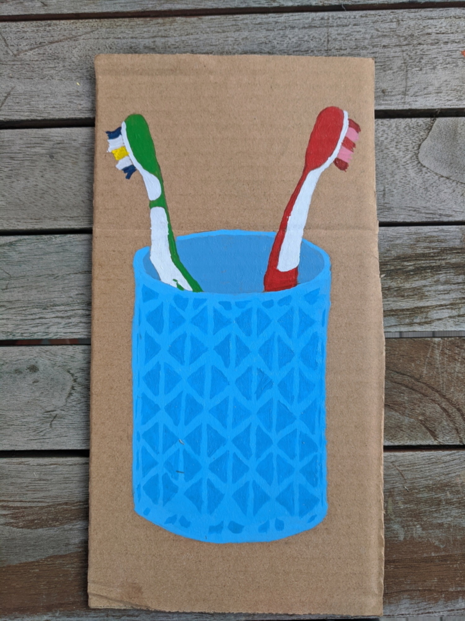 Ollie Boyce, <em>Untitled</em>, 2020, acrylic on cardboard. Courtesy of the artist.