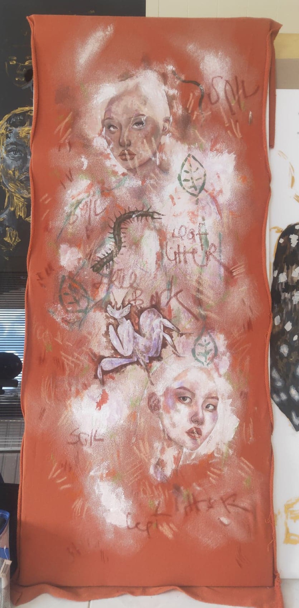 Sarah Kottek, <em>Leaf Litter</em>, 2020, mixed media on fleece. Courtesy of the artist.