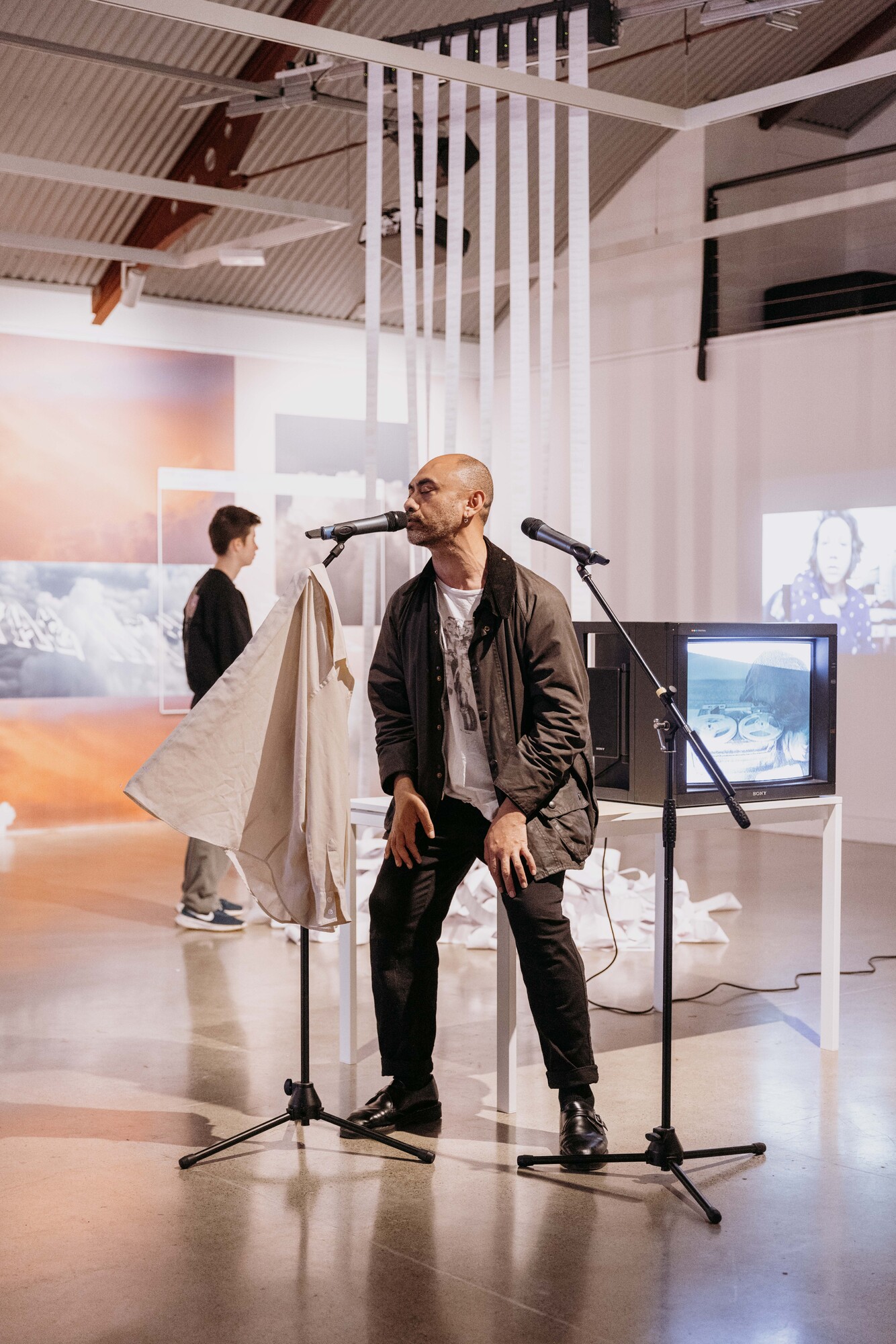 <p>Brian Fuata, <em>Story Sent</em> (2024). Email performance. (Commissioned by Cement Fondu, 2024). <em>TMI</em> exhibition installation view, Cement Fondu, 2024. Photograph: Maria Boyadgis.</p>