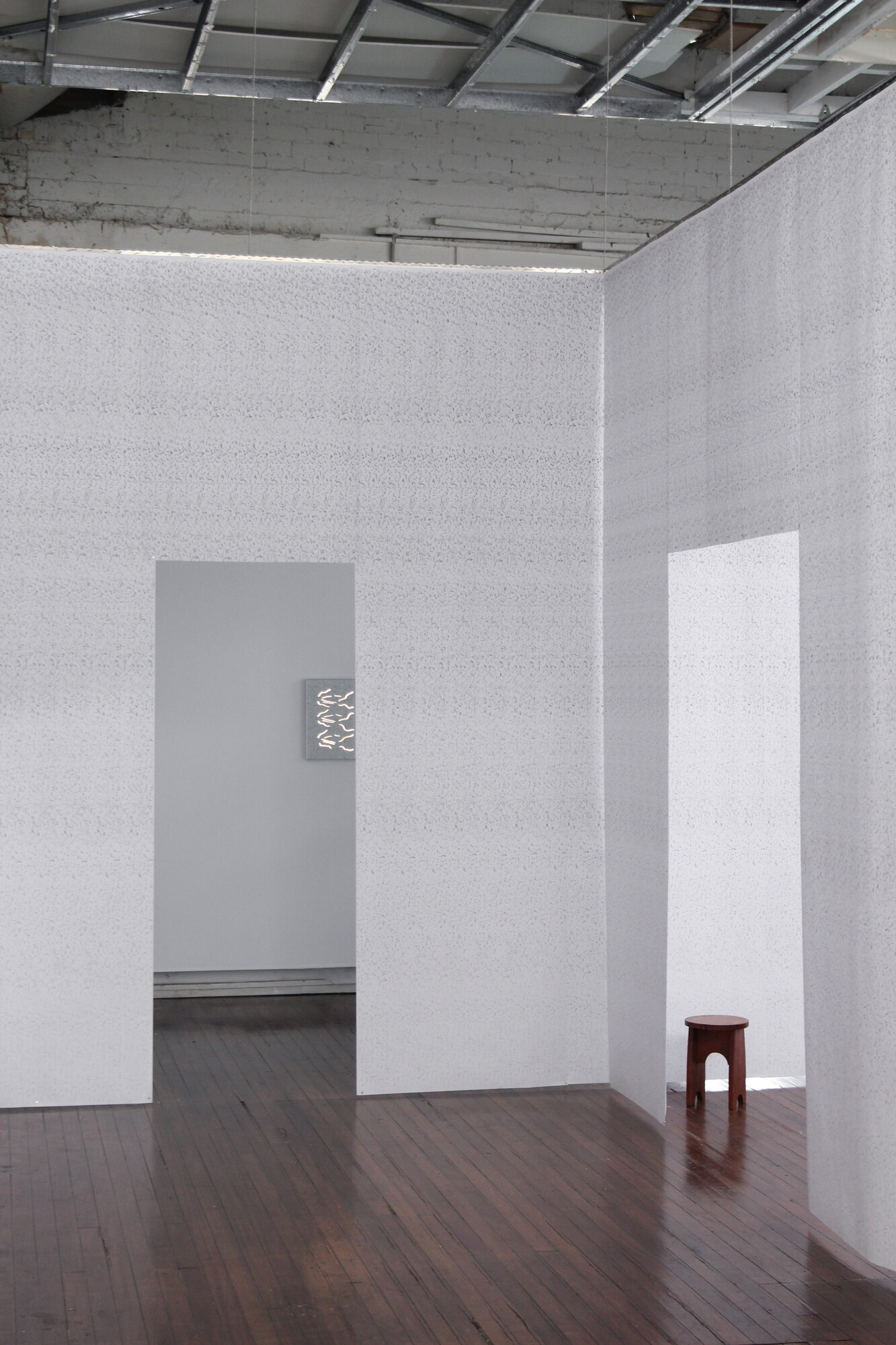 Installation view of Tom Blake, <em>holding leaves (index.)</em>, N.Smith Gallery. Image courtesy the artist and N.Smith Gallery.