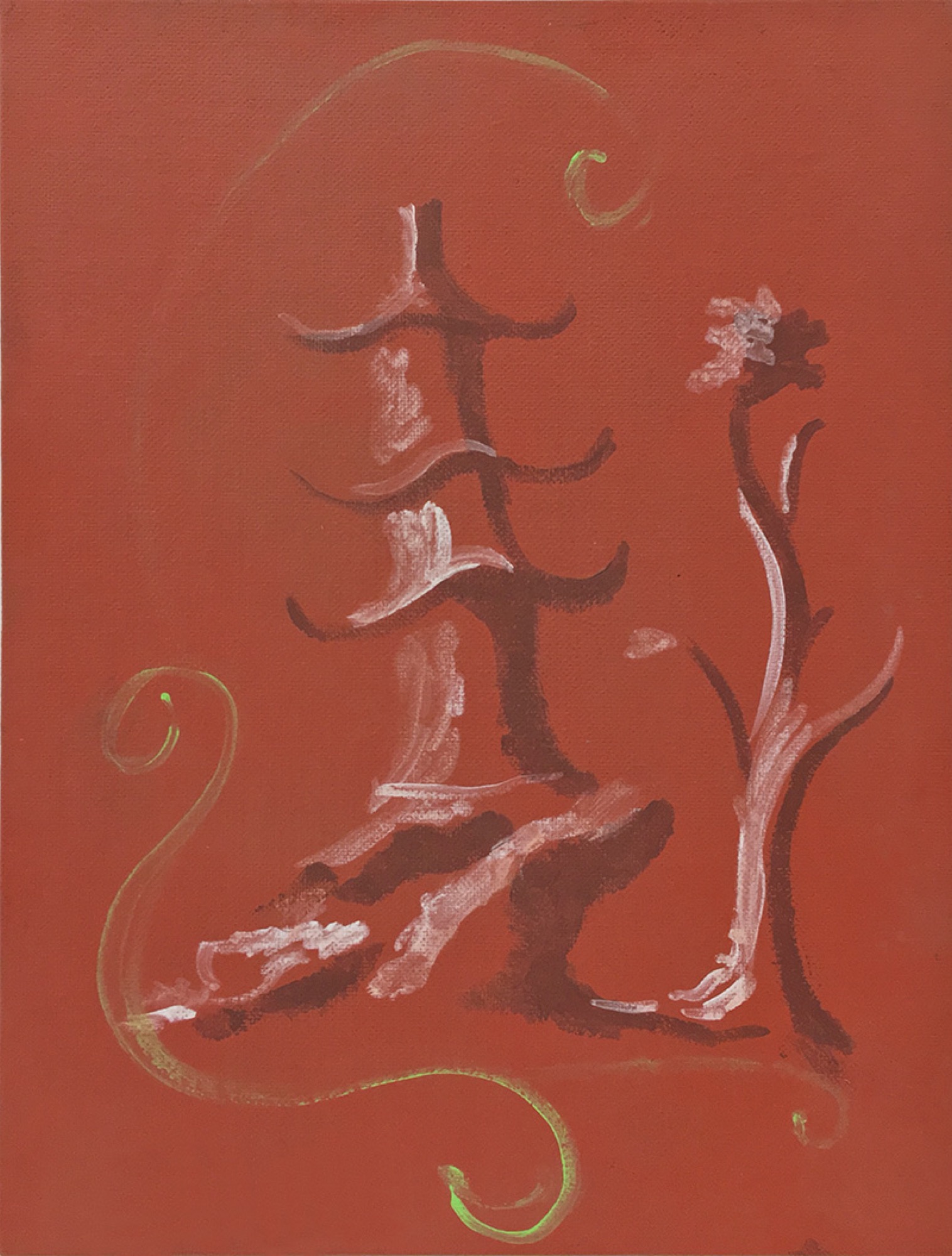 Tony Clark, <em>Chinoiserie landscape,</em> c.1988, oil on canvas board, 30.5 x 22.5 cm.