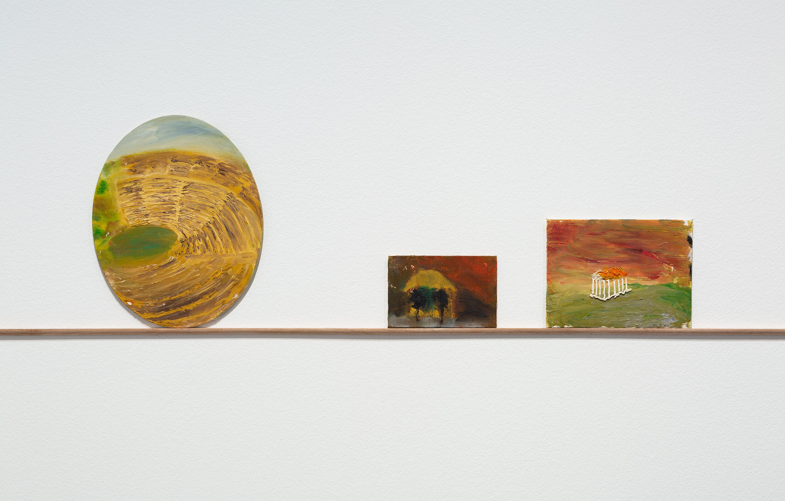 <p>Detail of Tony Clark<em>, Technical Manifesto of Town Planning</em>, 1982, oil on canvas boards and photograph, dimensions variable, Buxton Contemporary, the University of Melbourne. Photo: Christian Capurro.</p>