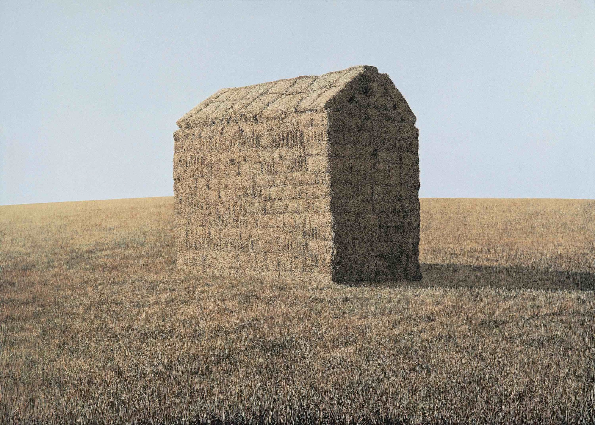 William Delafield Cook, <em>A Haystack</em> (1978), synthetic polymer paint on canvas, 152.2 x 212.3 cm. Photo courtesy Tarrawarra Museum of Art