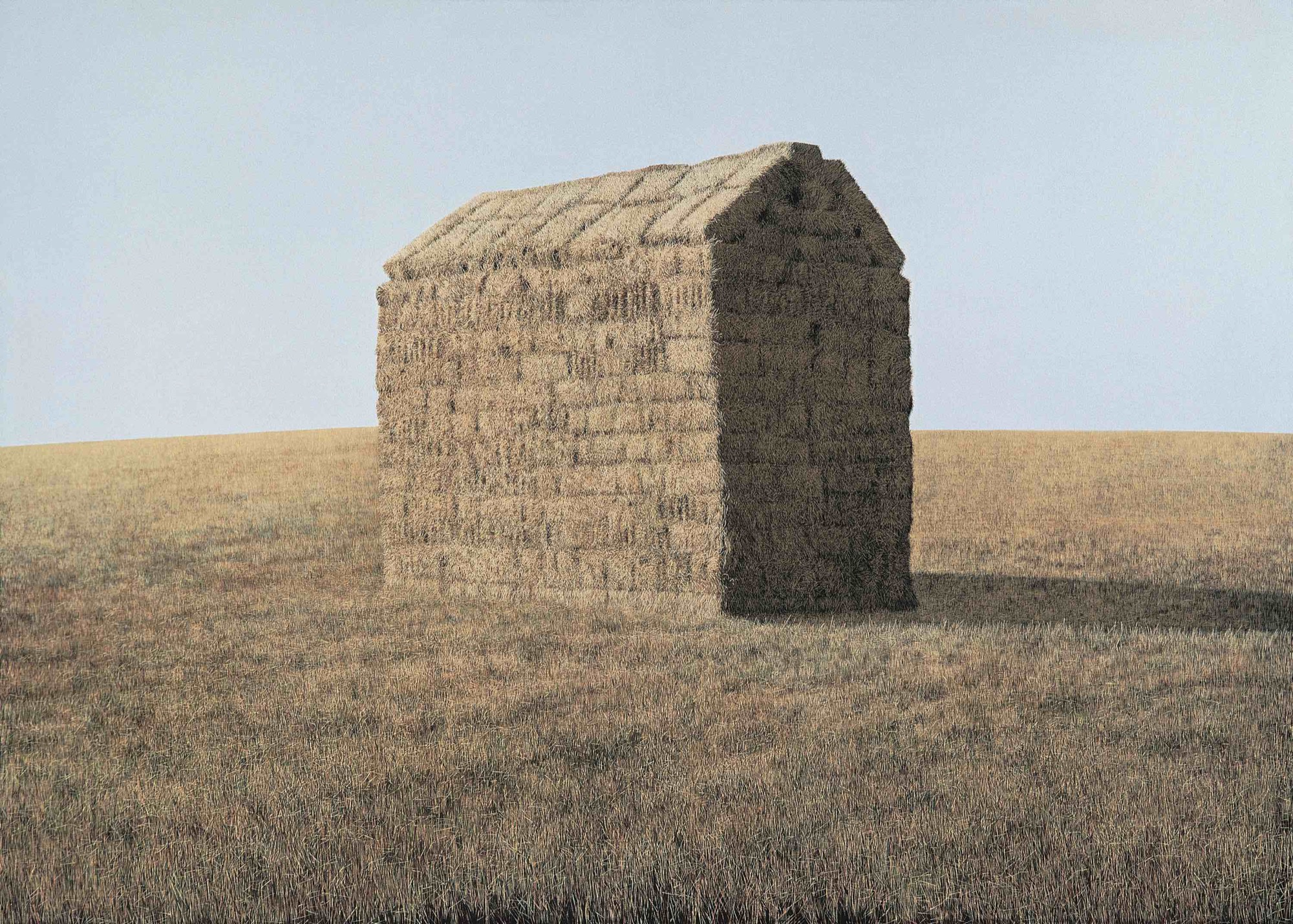 William Delafield Cook, <em>A Haystack</em> (1978), synthetic polymer paint on canvas, 152.2 x 212.3 cm. Photo courtesy Tarrawarra Museum of Art