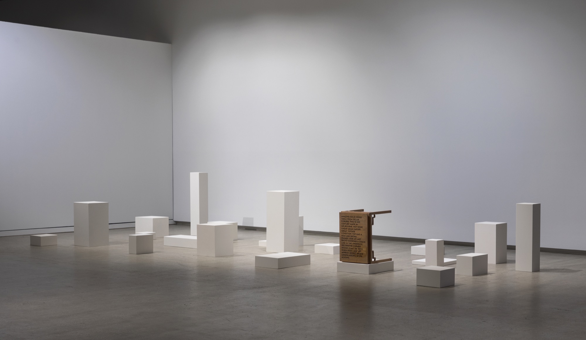Phuong Ngo, <em>Remastered</em>, 2023, wood, nails, glue, synthetic polymer paint, dimensions vary, installation view at TarraWarra Biennial 2023: ua usiusi fa’ava’asavili. Photo: Andrew Curtis