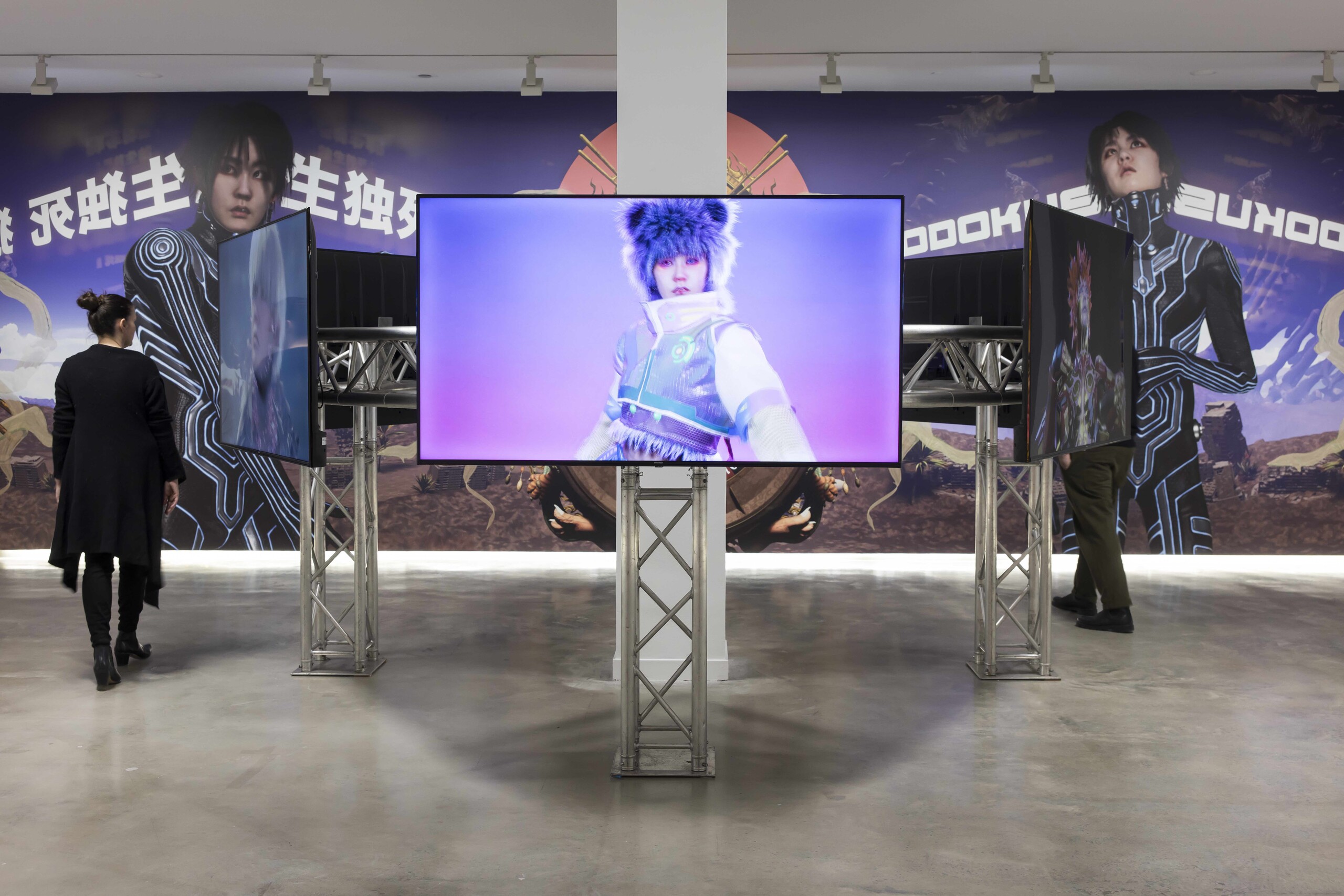 Lu Yang, installation view, Ultra Unreal, Museum of Contemporary Art Australia, Sydney, 2022, image courtesy and © the artist, photograph: Alex Davies
