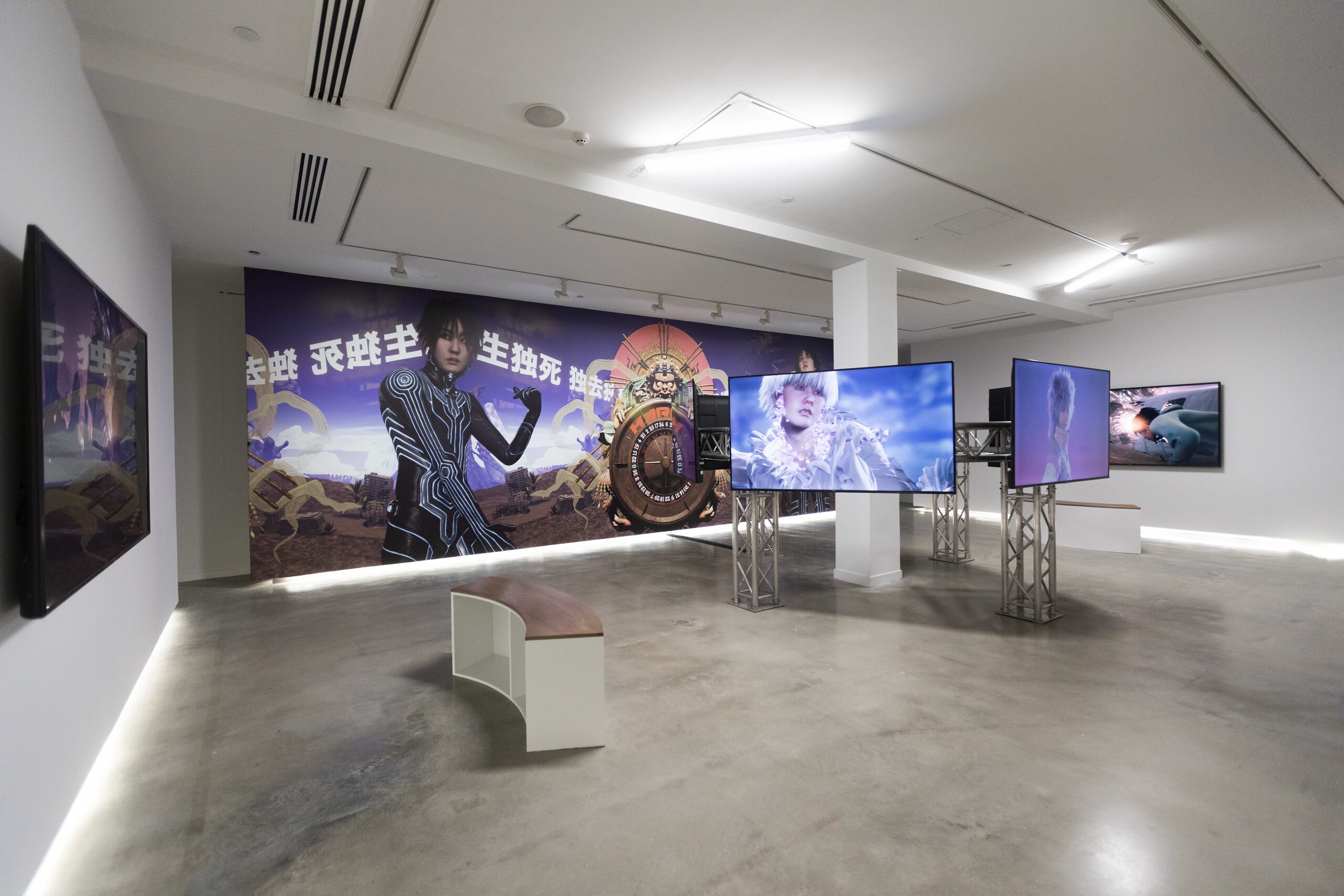 Lu Yang, installation view, Ultra Unreal, Museum of Contemporary Art Australia, Sydney, 2022, image courtesy and © the artist, photograph: Alex Davies