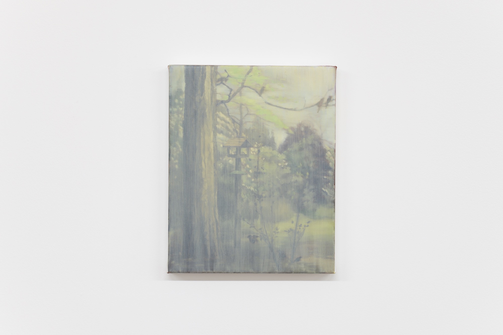 Kate Wallace, <em>Views of trees and birds #1</em>, 2019, oil on linen, 25 x 20cm, photo: Aaron Christopher Rees