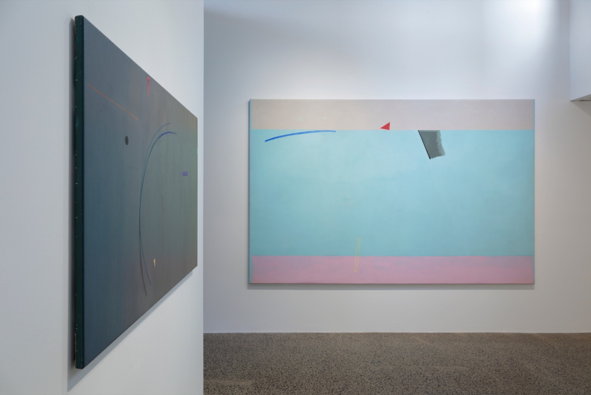 Virginia Cuppaidge <em>The Skyspace Paintings 1977 - 1982</em>, installation view, Nicholas Thompson Gallery, 2020.