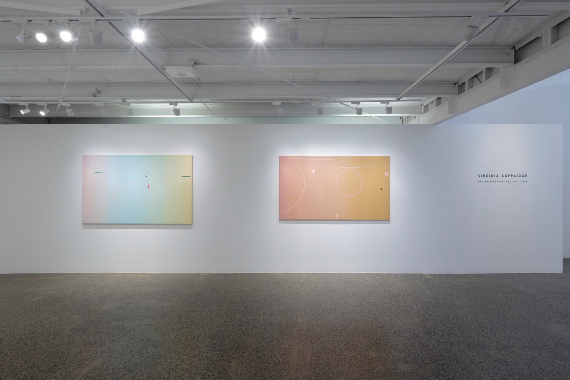 Virginia Cuppaidge <em>The Skyspace Paintings 1977 - 1982</em>, installation view, Nicholas Thompson Gallery, 2020.