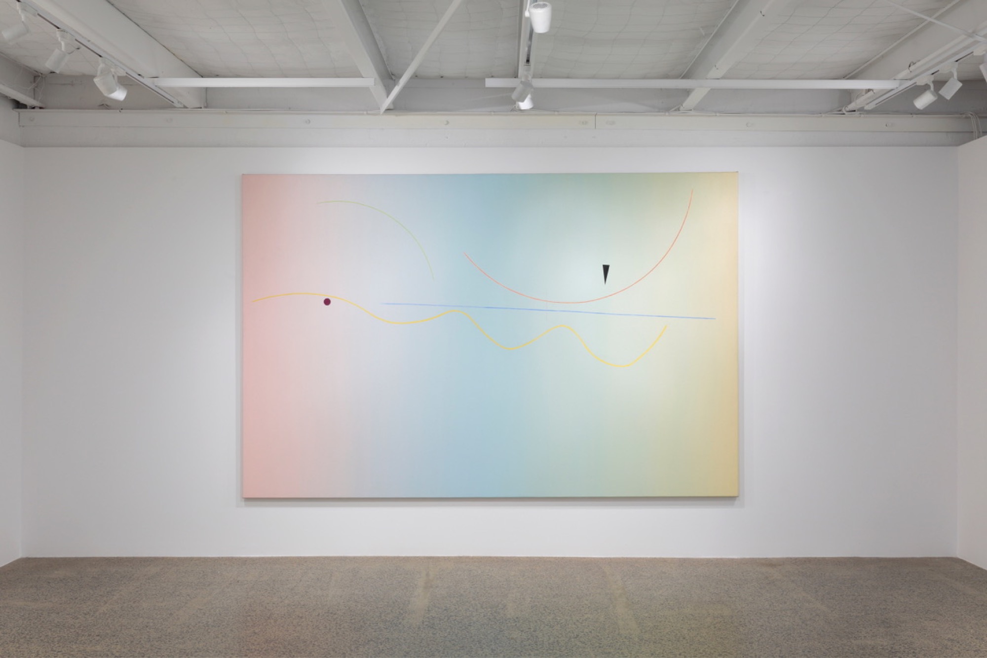 Virginia Cuppaidge <em>The Skyspace Paintings 1977 - 1982</em>, installation view, Nicholas Thompson Gallery, 2020.