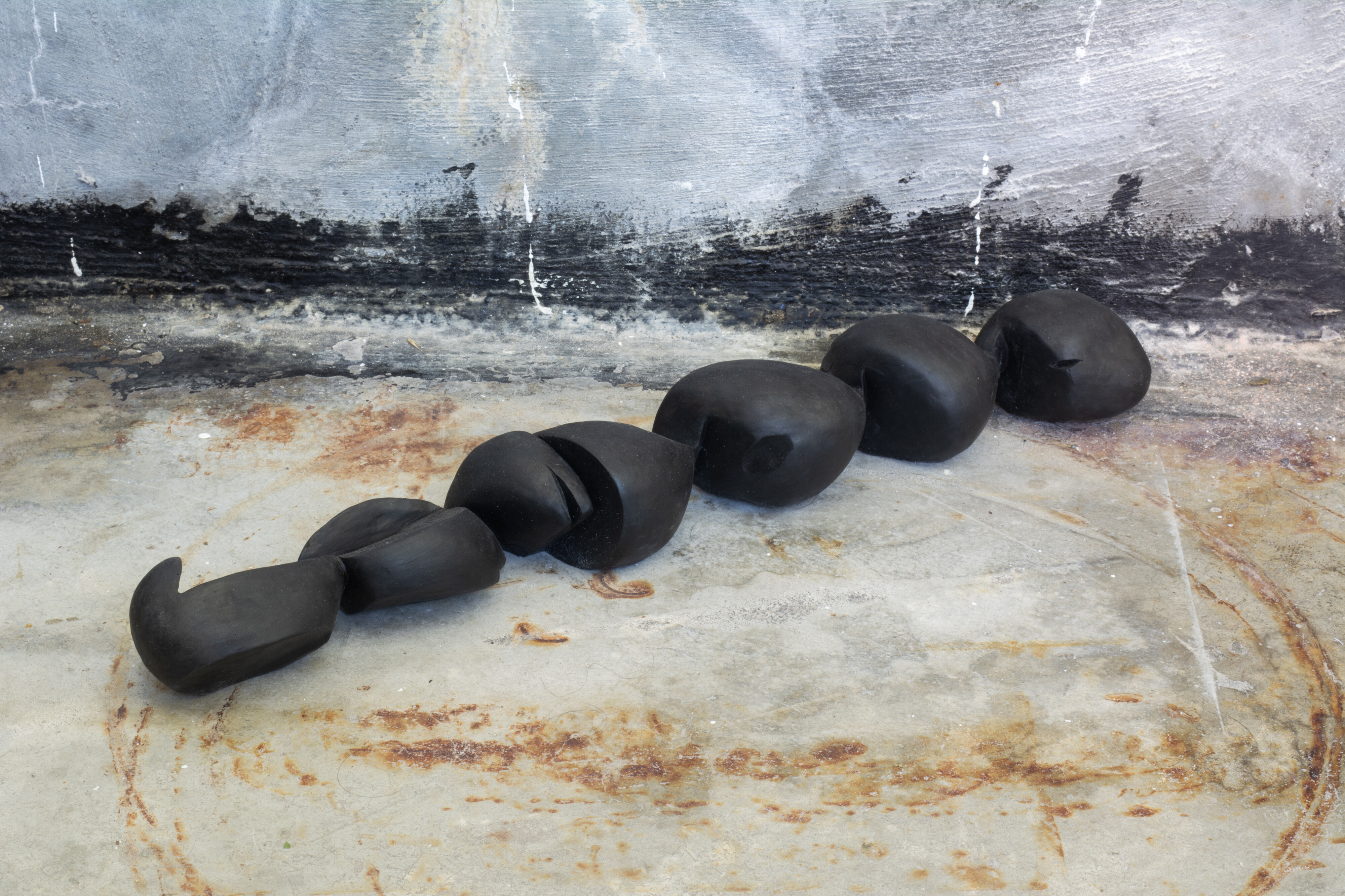 <p>Nica Nervegna-Reed, <em>Hollow Log</em>, 2026, pigmented rubber, 54cm x 8cm. Photo: Darcy Guttridge</p>