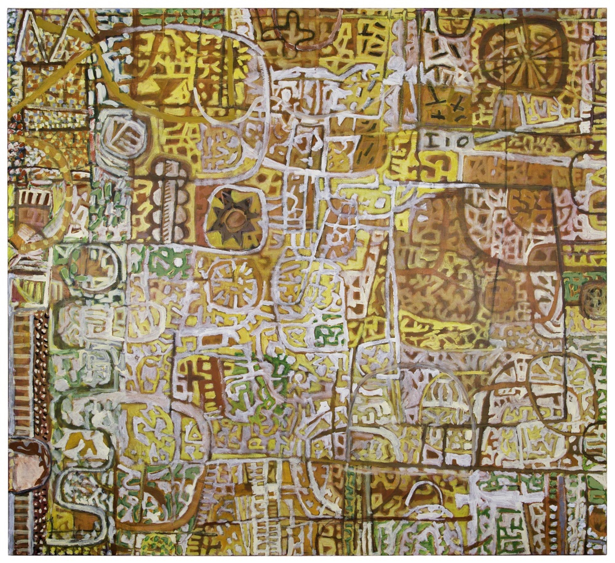 Wayne Eager, Claypan, 2017, acrylic on linen, 199.5 x 182cm