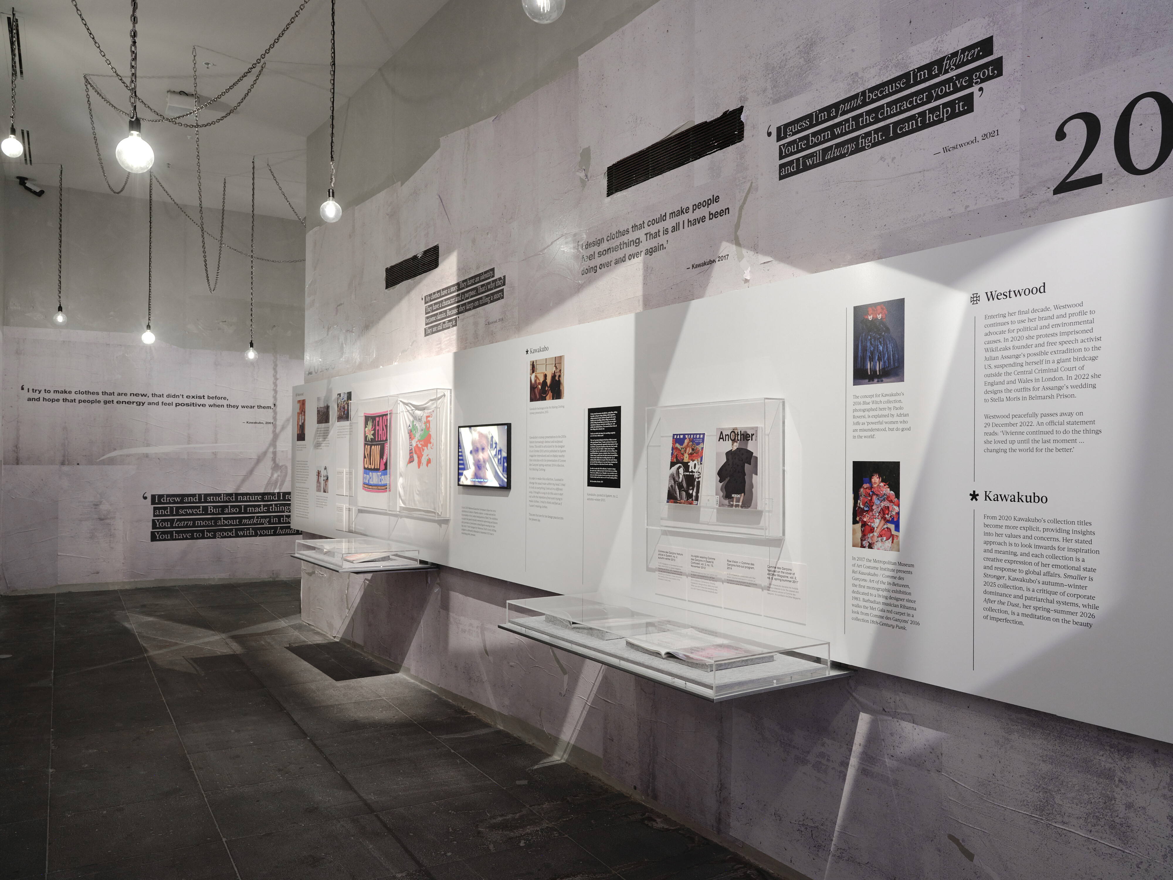 <p>Installation view of <em>Westwood | Kawakubo </em>at NGV International, Melbourne. Photo: Sean Fennessy</p>