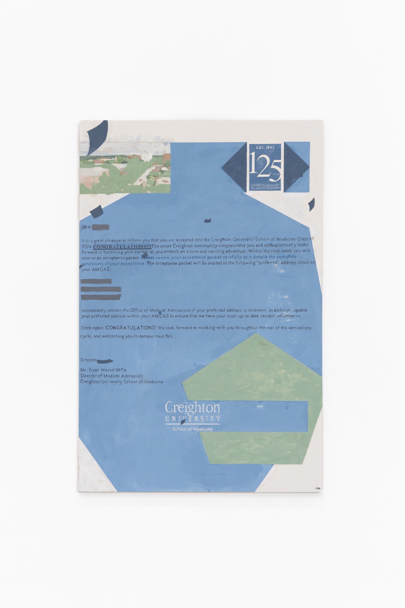 <p>Amelia Gill, <em>Creighton</em>, 2025, oil on panel, 110 x 72cm, Sutton Projects. Photo: Nicholas Mahady</p>