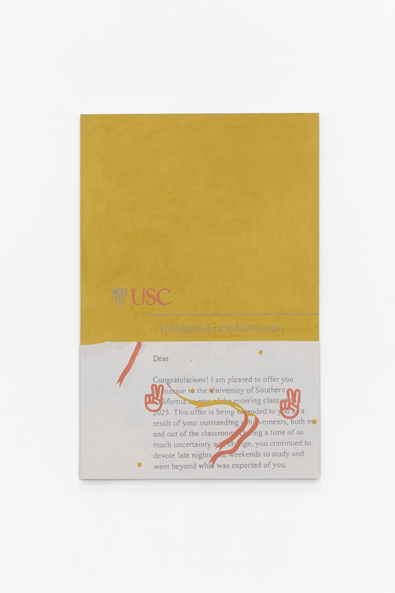 <p>Amelia Gill, <em>University of Southern California</em>, 2025, oil on panel, 110 x 72cm, Sutton Projects. Photo: Nicholas Mahady</p>